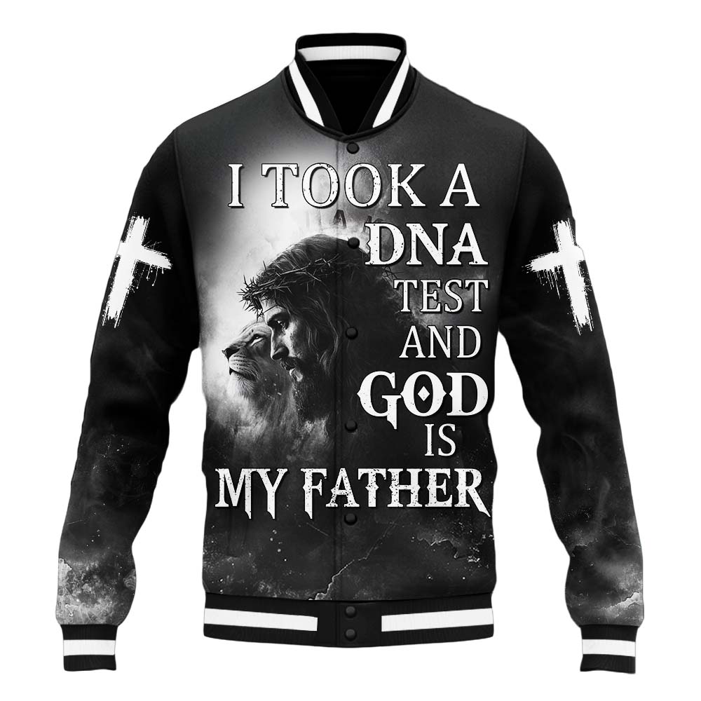 I Took a DNA Test and God is My Father Baseball Jacket