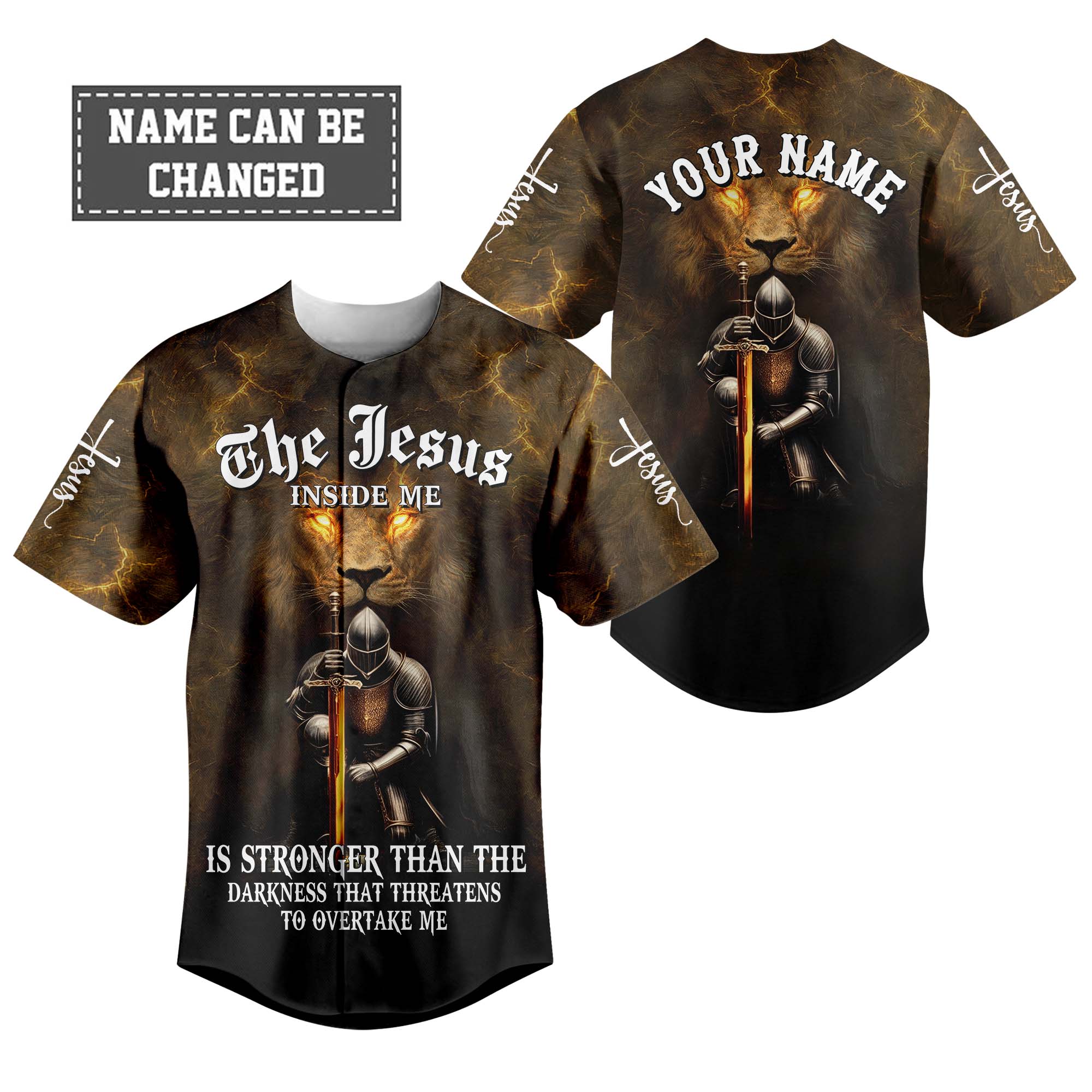 The Jesus Inside Me Custom Name Baseball Jersey