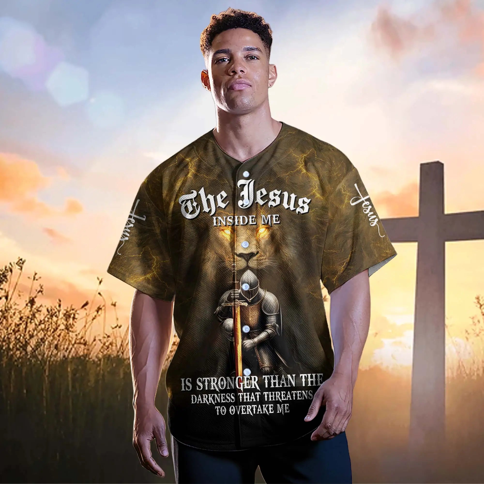 The Jesus Inside Me Custom Name Baseball Jersey