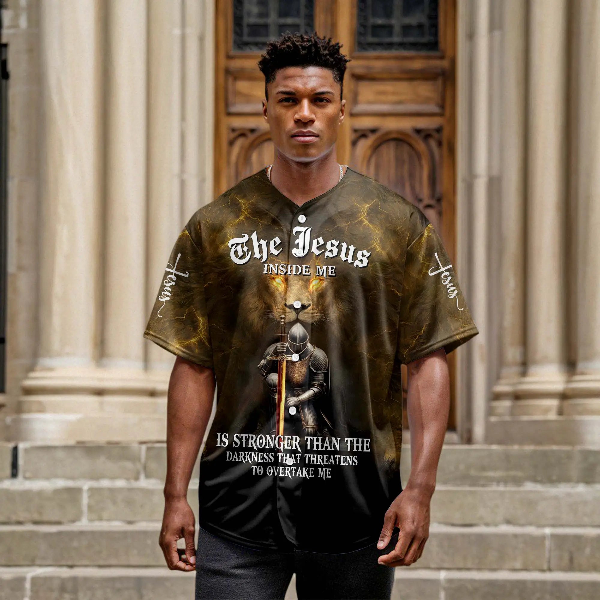The Jesus Inside Me Custom Name Baseball Jersey