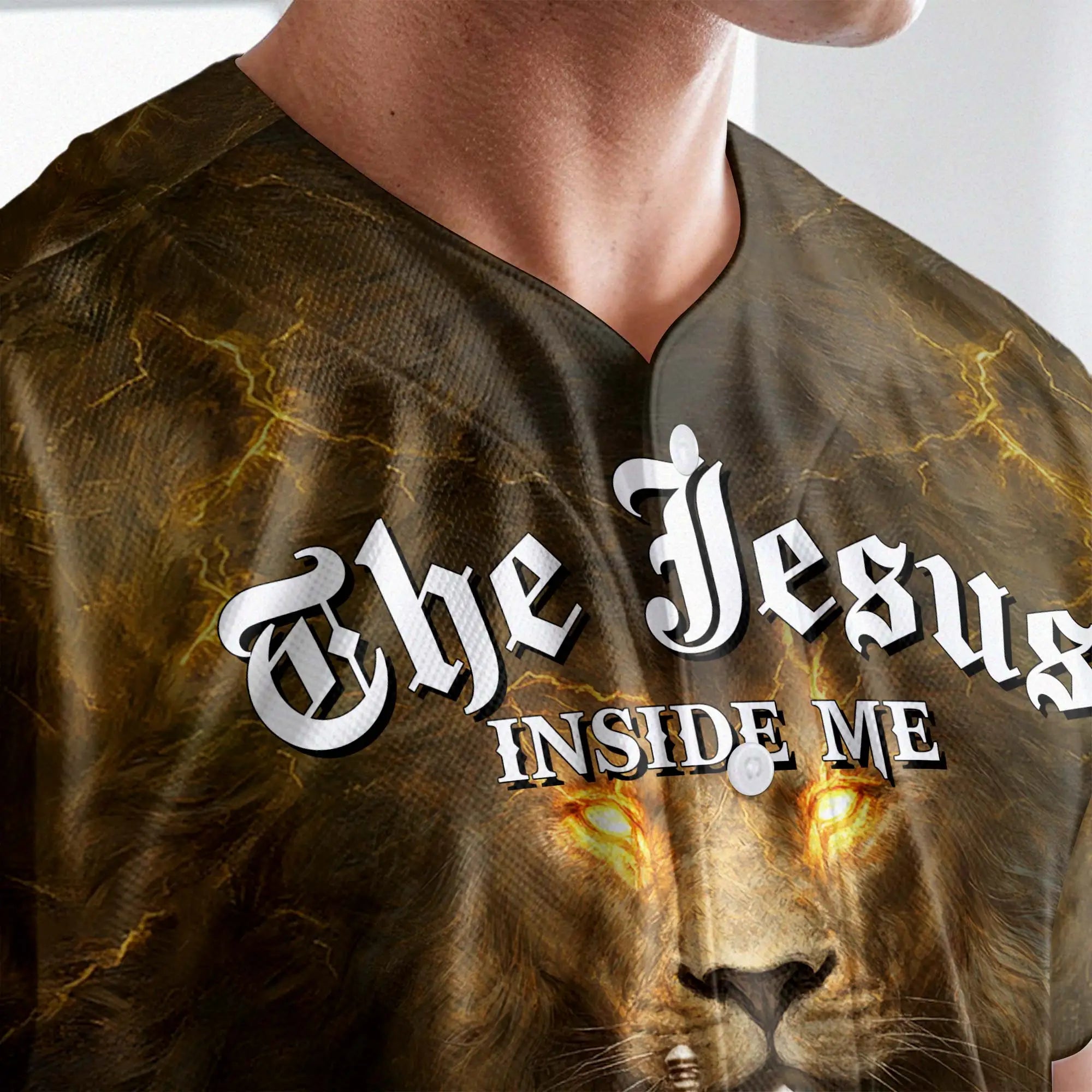 The Jesus Inside Me Custom Name Baseball Jersey