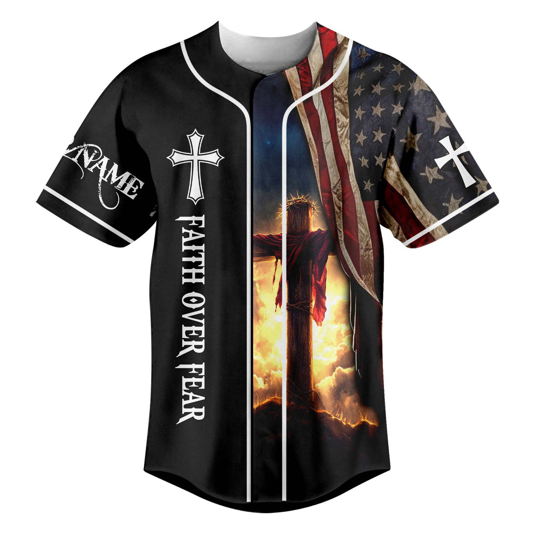 The Cross Is The Evidence Of God's Love For Us Custom Name Baseball Jersey