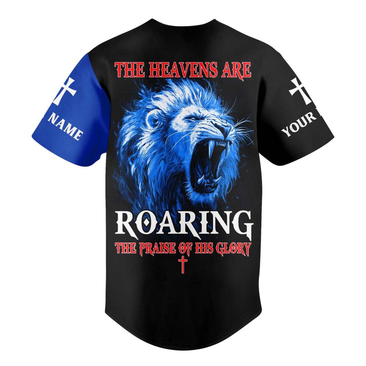 The Heavens Are Roaring The Praise of His Glory Custom Name Baseball Jersey