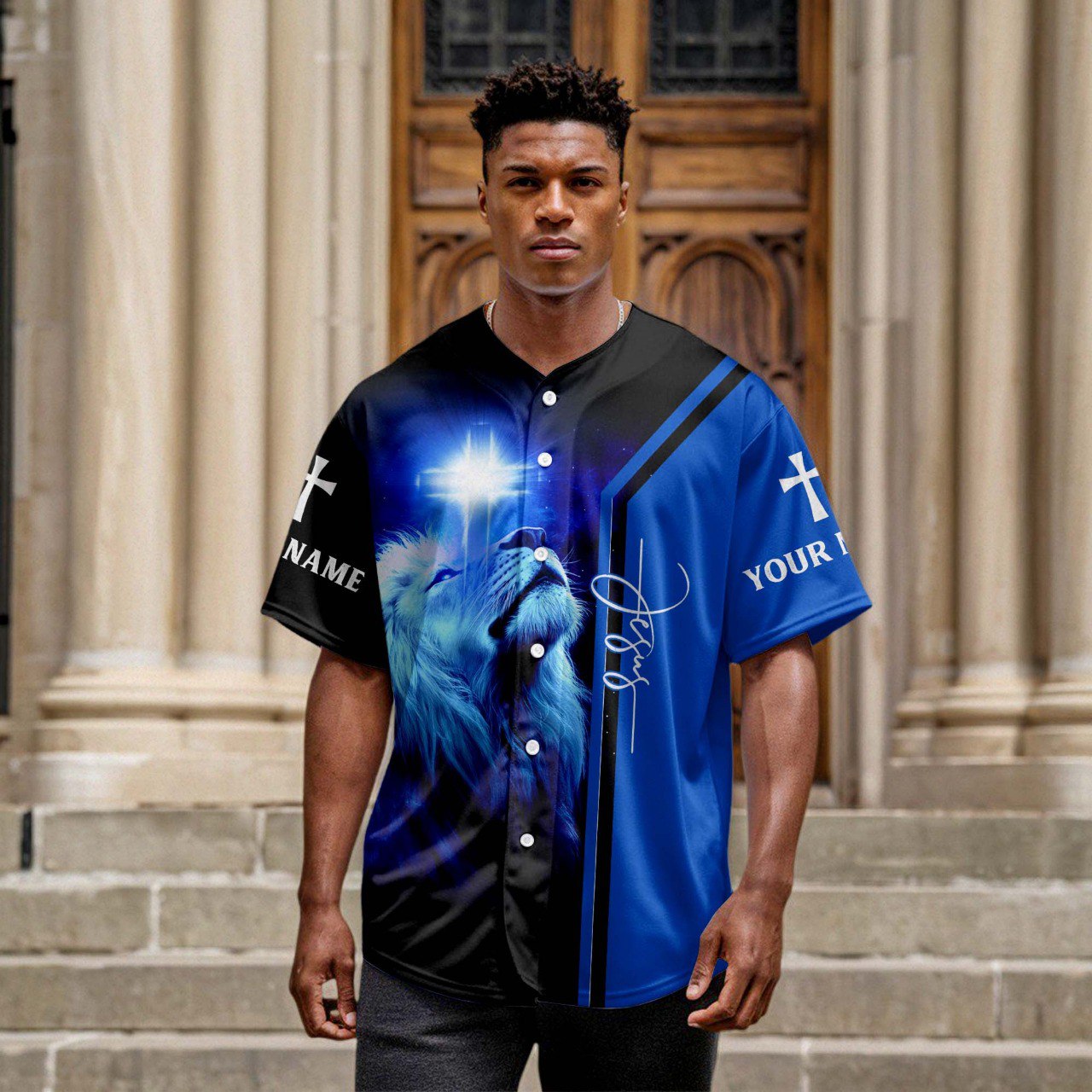 The Heavens Are Roaring The Praise of His Glory Custom Name Baseball Jersey