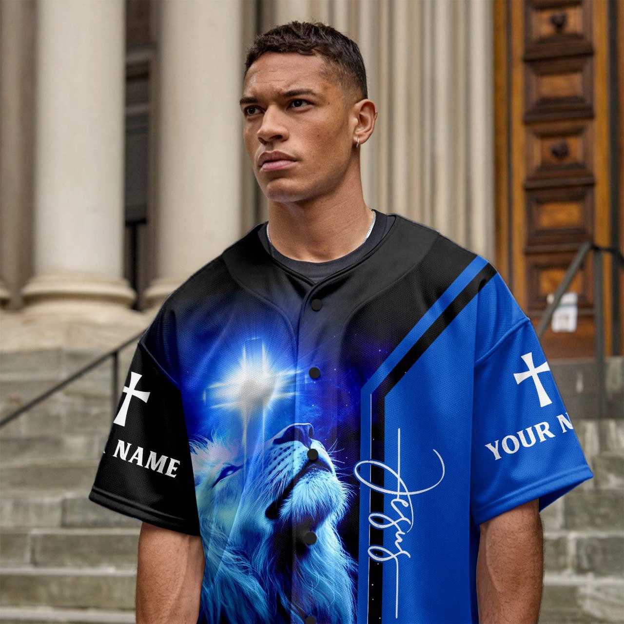The Heavens Are Roaring The Praise of His Glory Custom Name Baseball Jersey