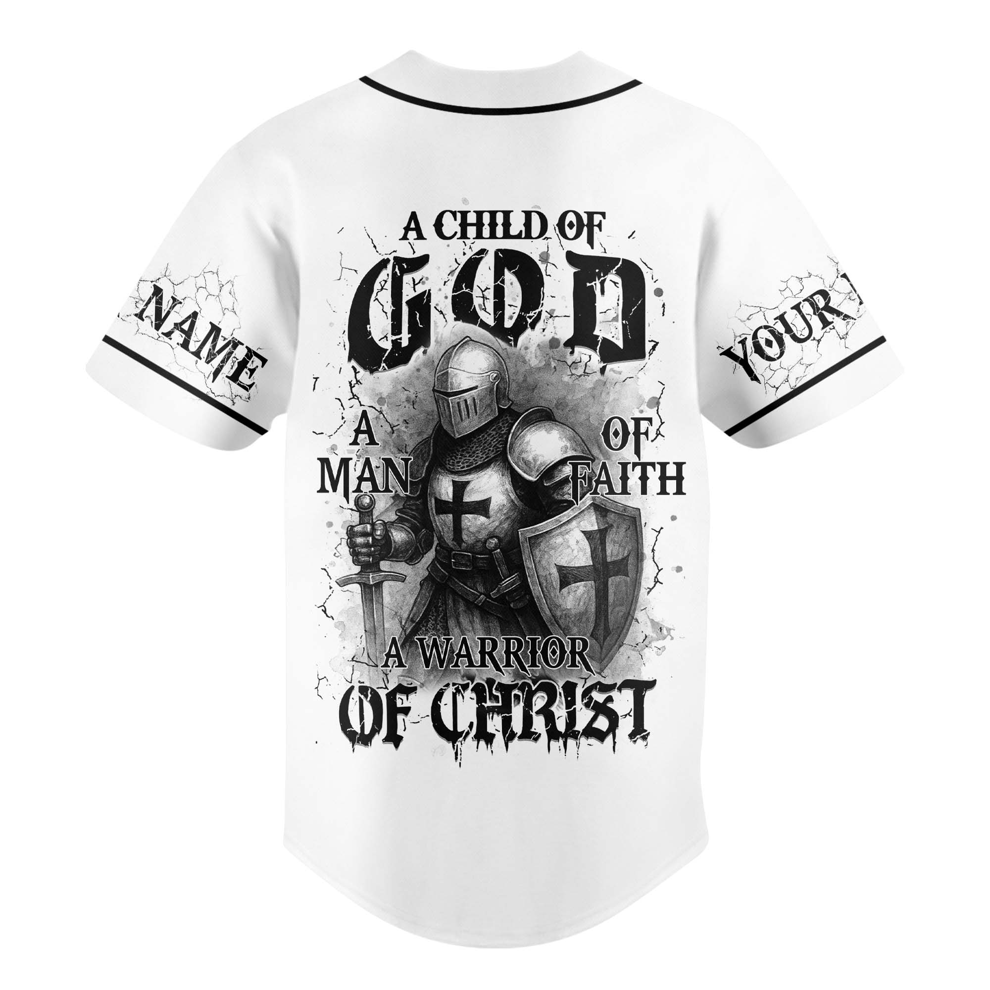 A Warrior Of Christ Custom Name Baseball Jersey