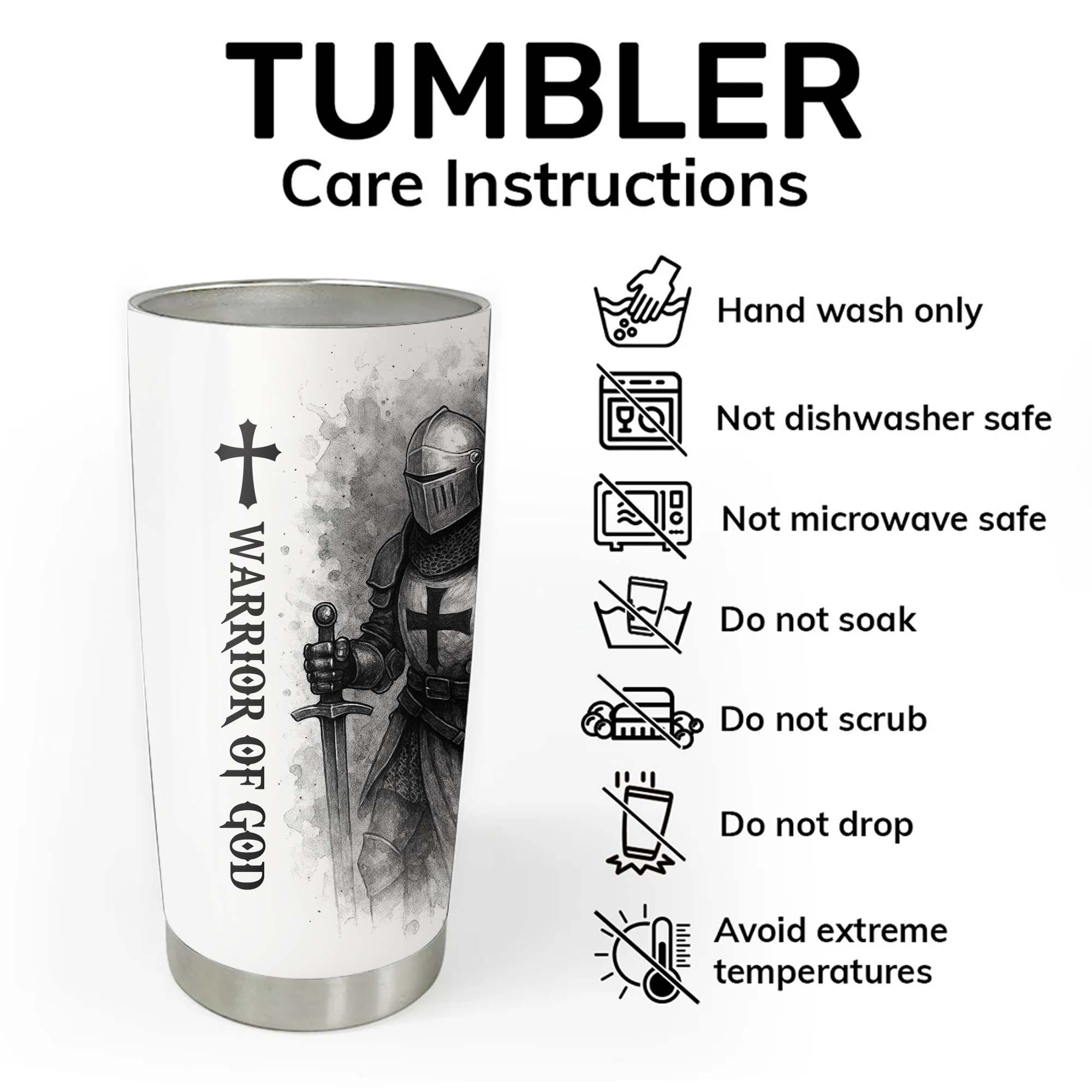 A Warrior Of Christ Tumbler