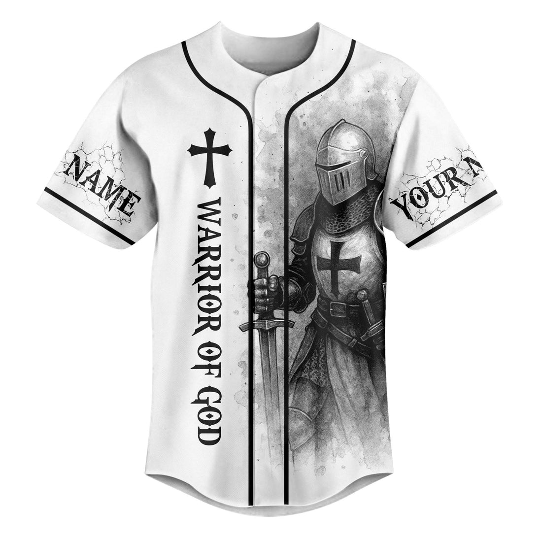 A Warrior Of Christ Custom Name Baseball Jersey