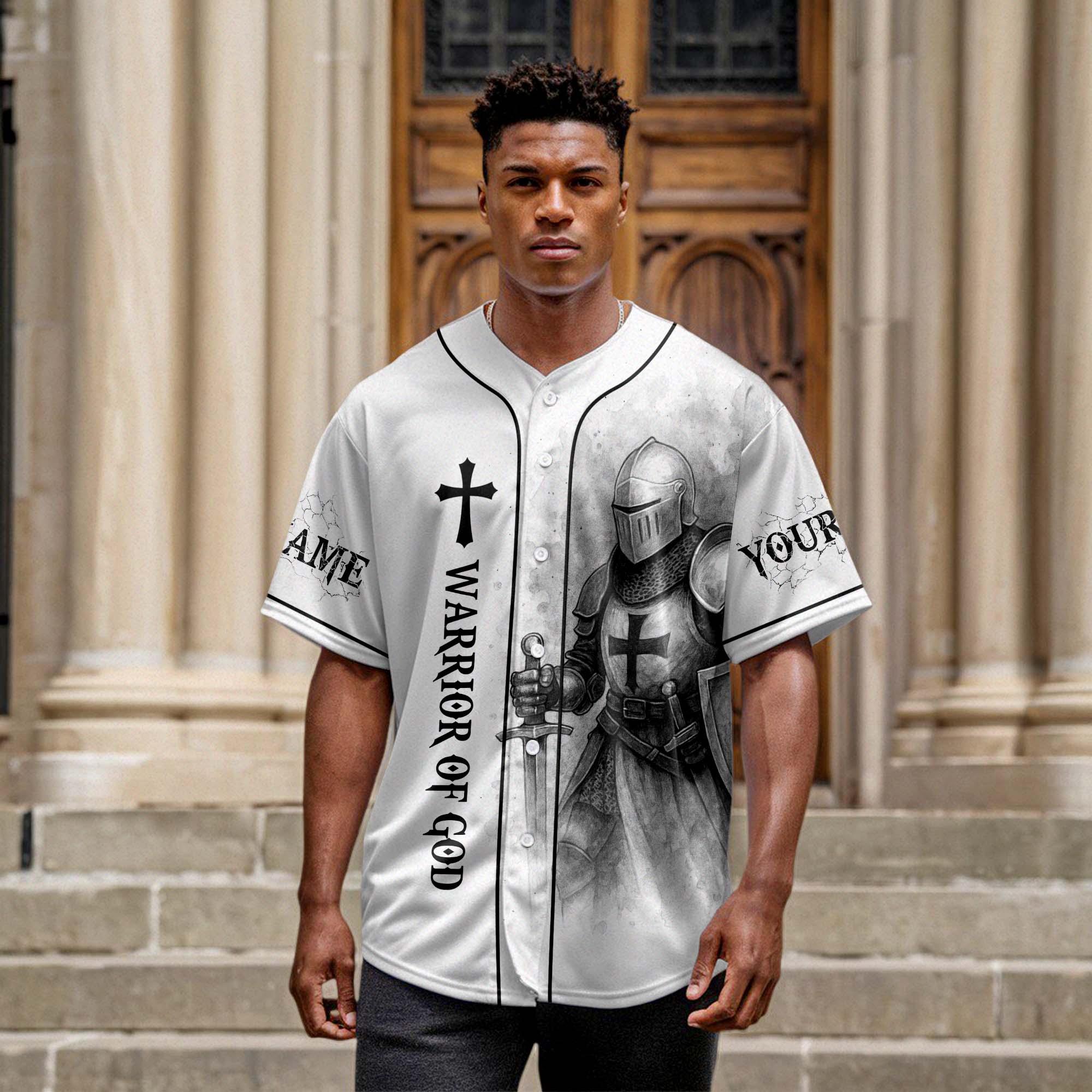 A Warrior Of Christ Custom Name Baseball Jersey