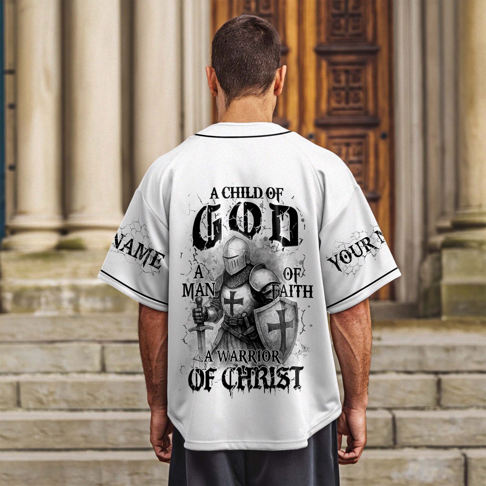 A Warrior Of Christ Custom Name Baseball Jersey