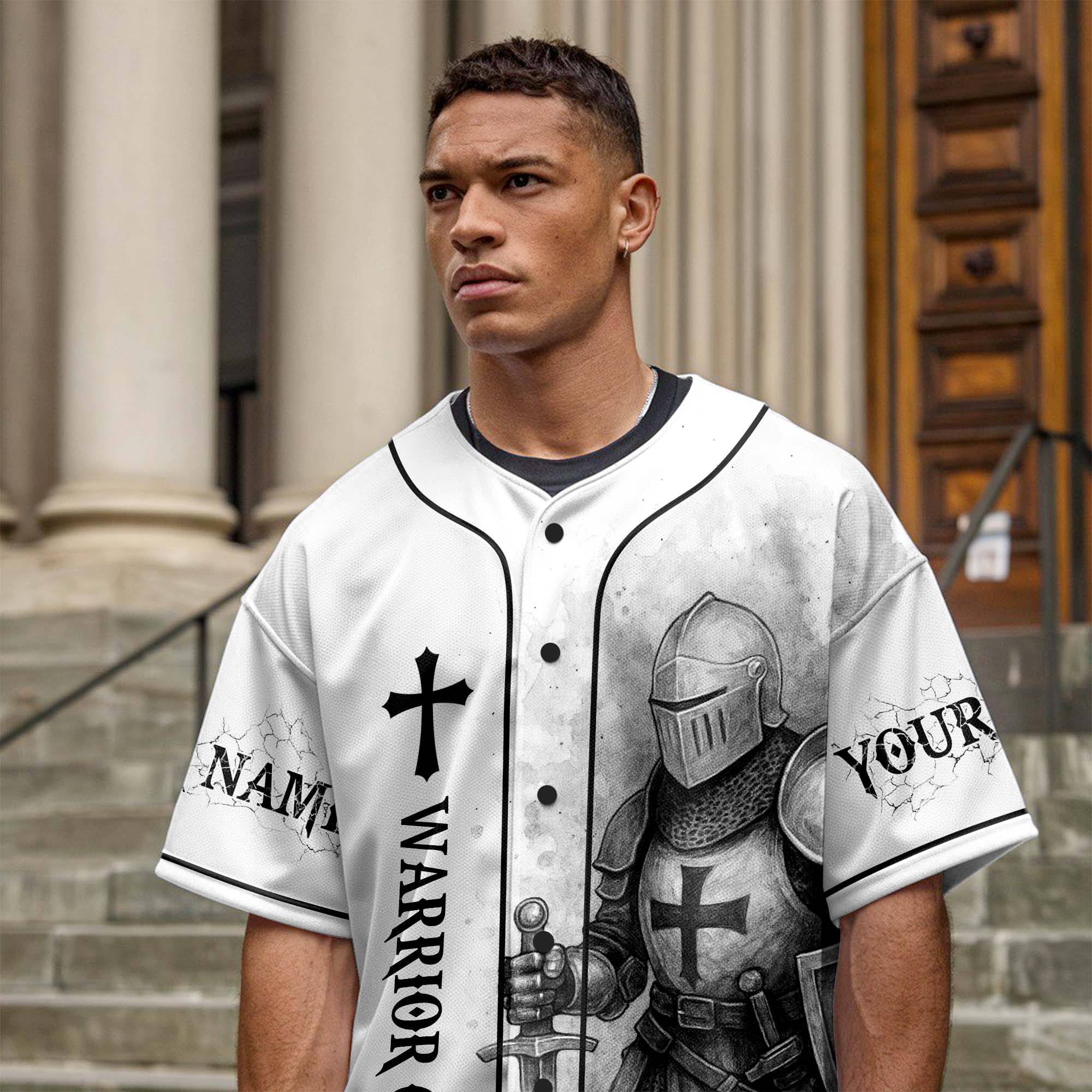 A Warrior Of Christ Custom Name Baseball Jersey