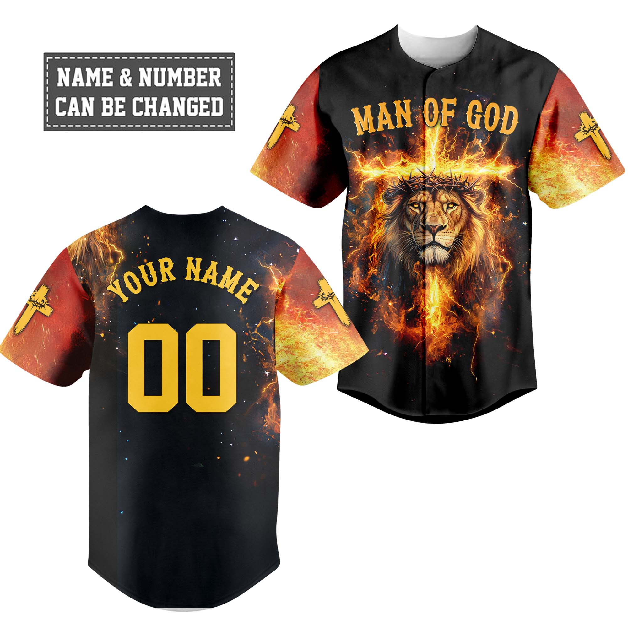 Man Of God Baseball Jersey