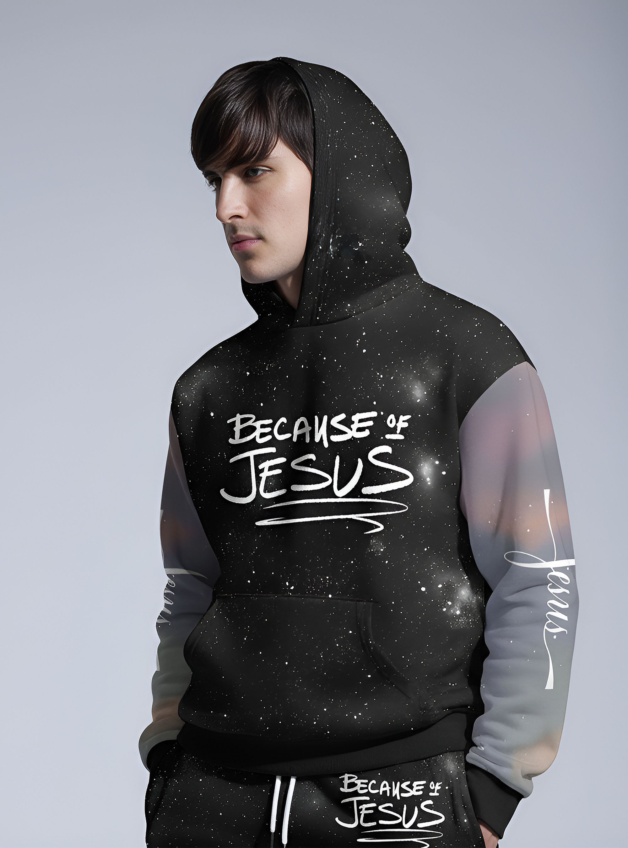Because Of Jesus Hoodie & Socks Set