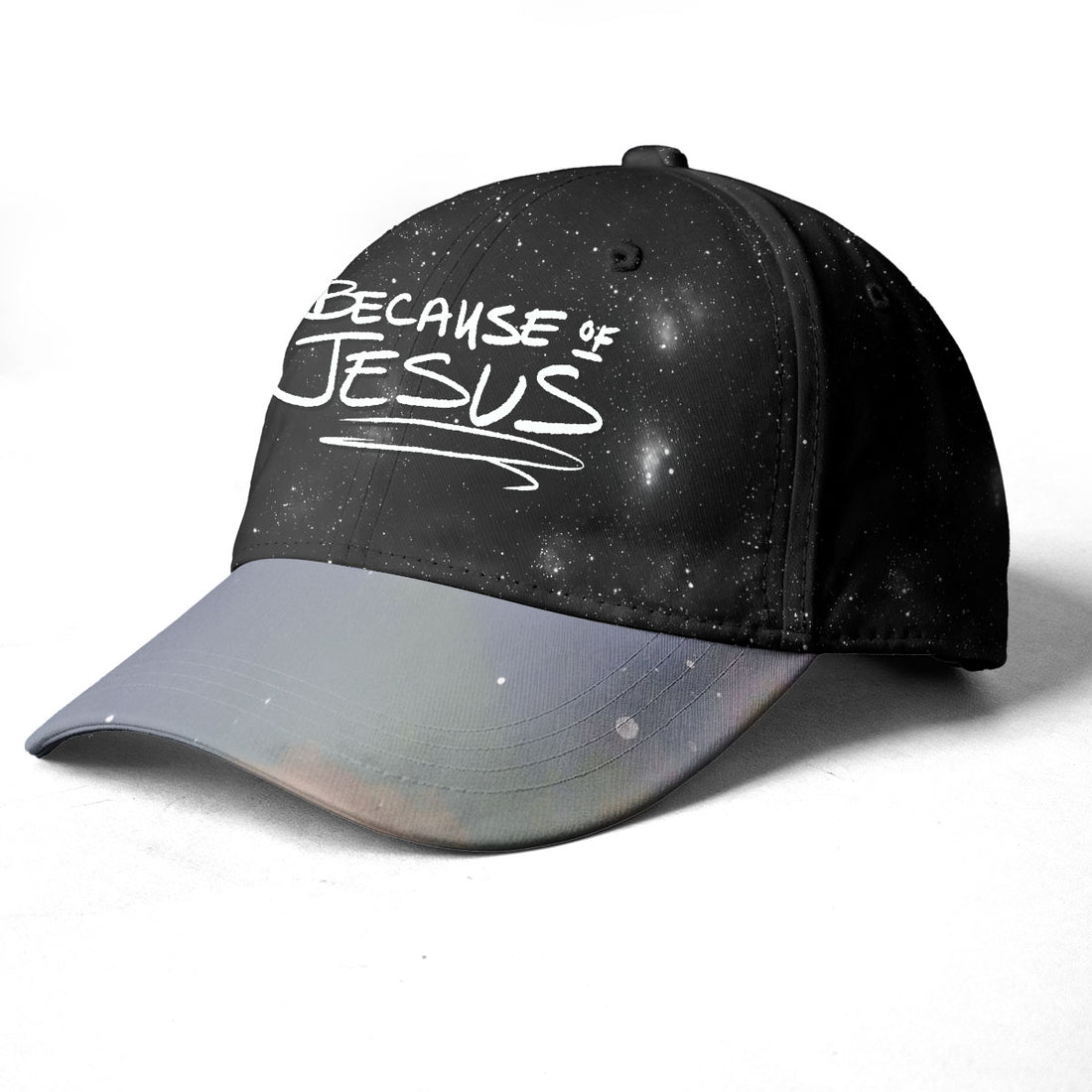 Because Of Jesus Baseball Cap