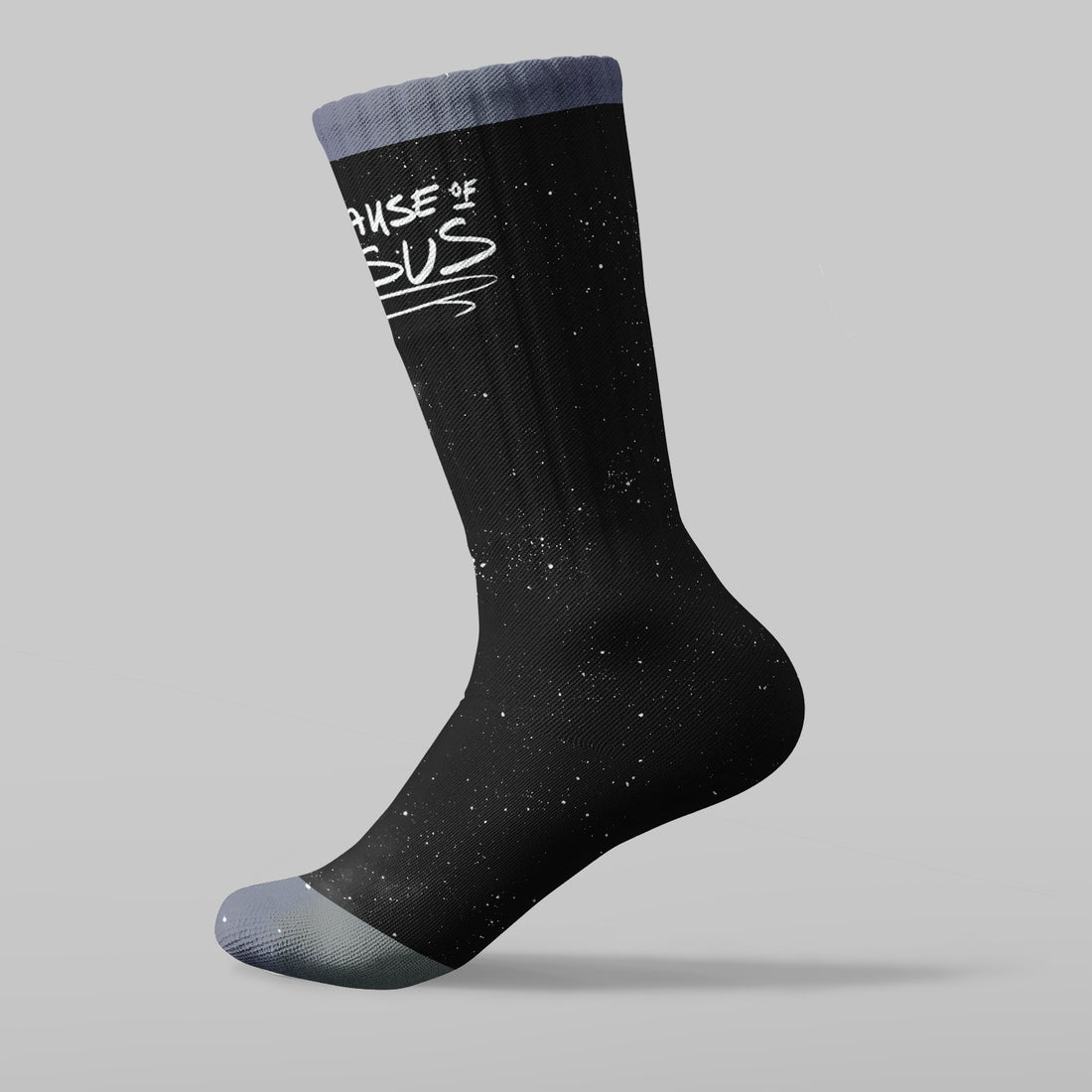 Because Of Jesus Socks