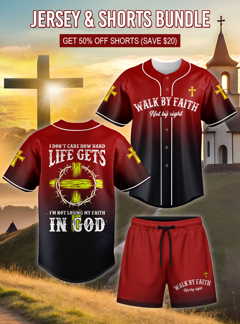 "Walk By Faith Not By Sight" Jersey & Shorts Bundle