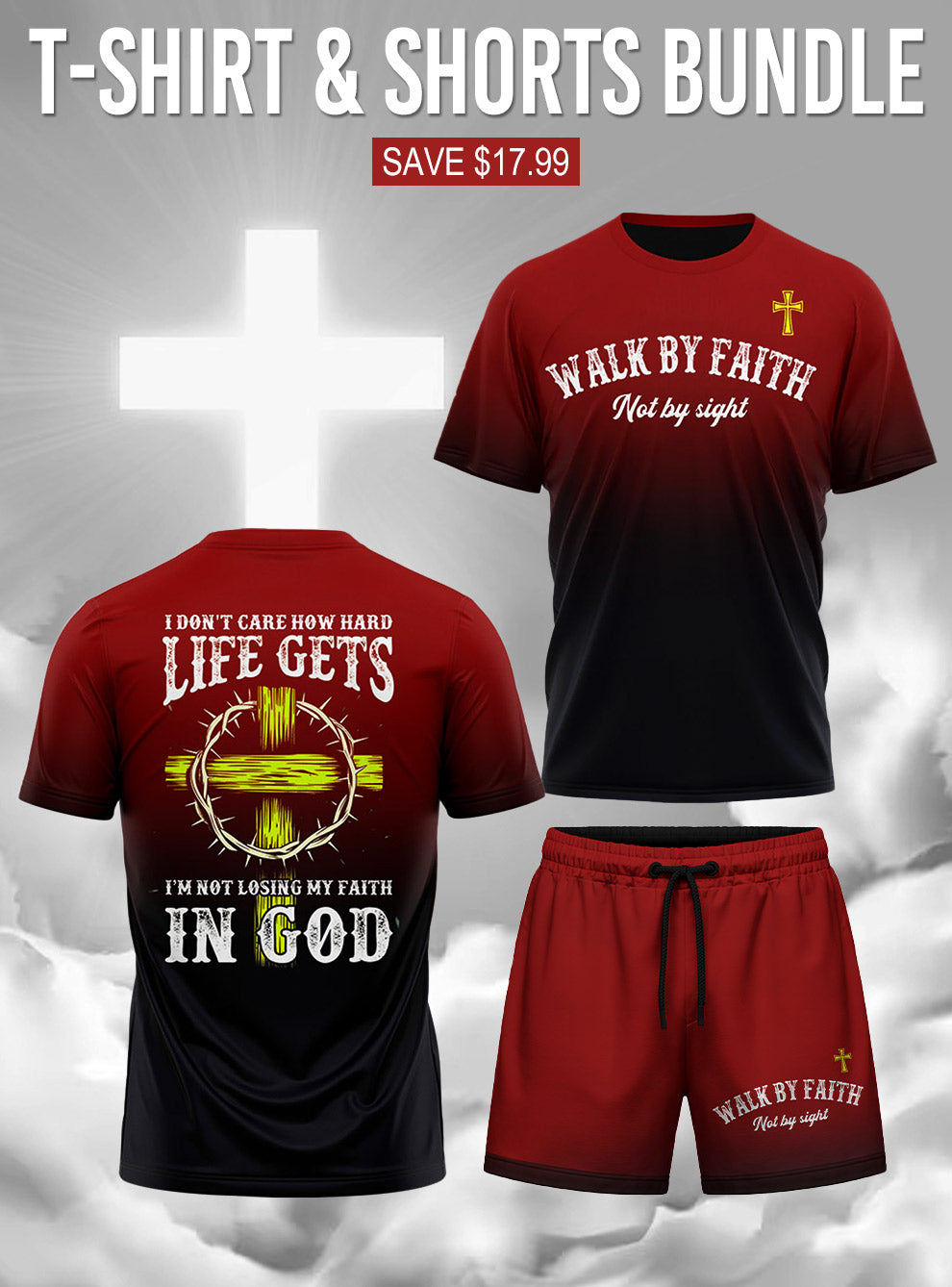 "Faithwalk" T-Shirt & Shorts Set