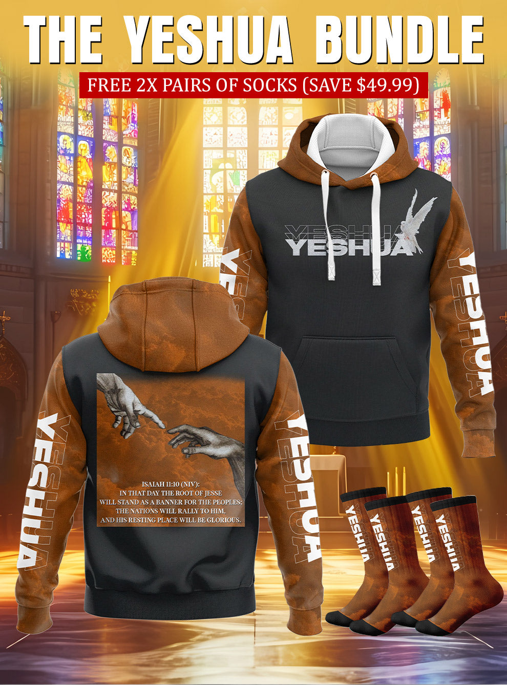 Yeshua Glory Hoodie & Socks Set