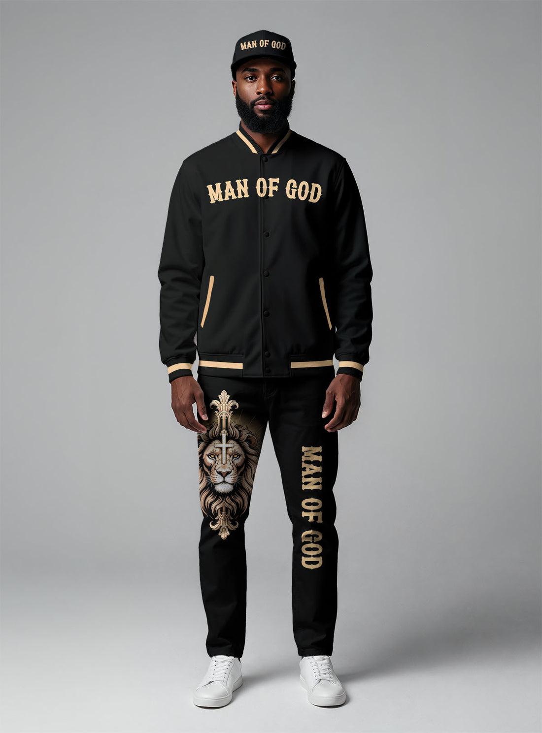 Black Man Of God Baseball Jacket