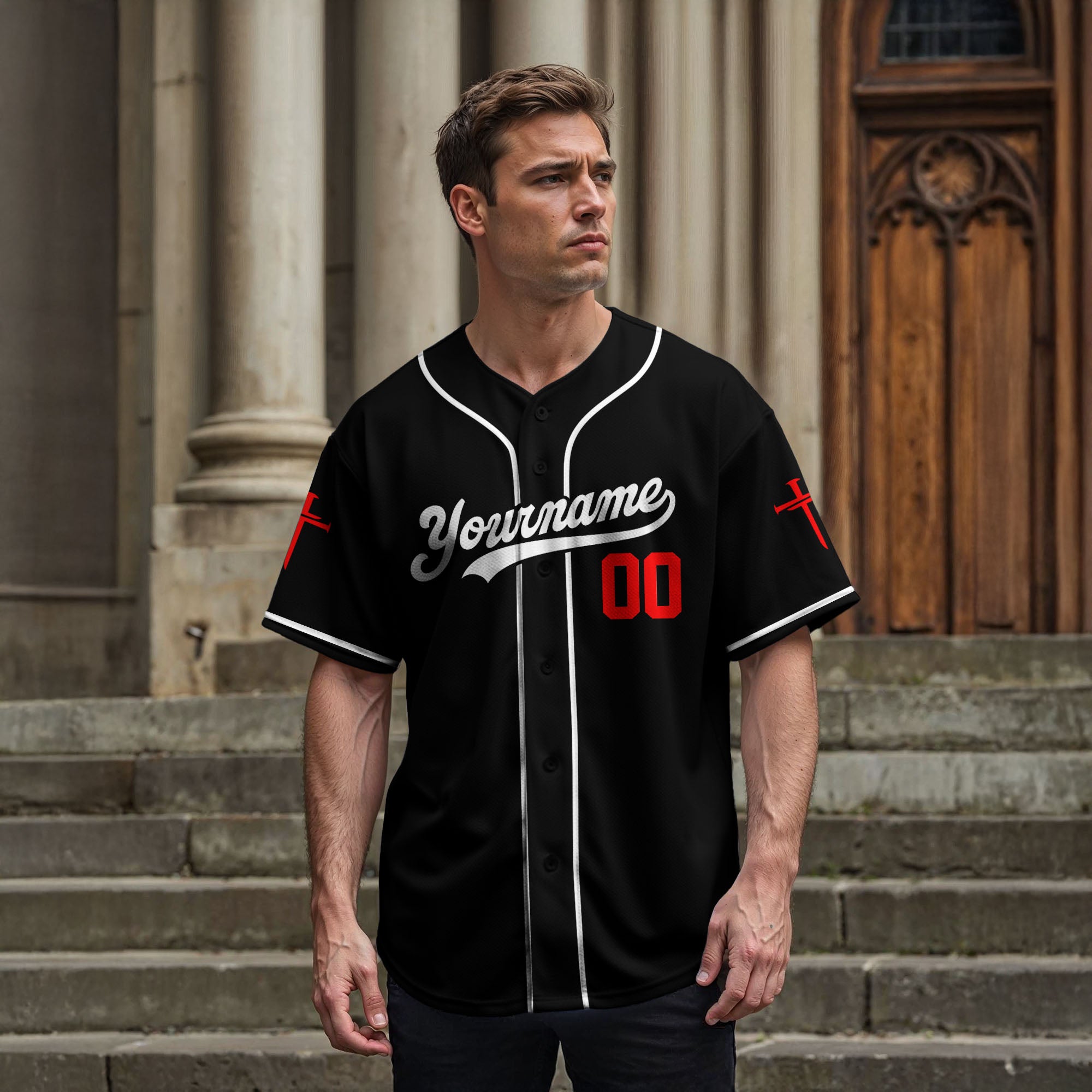 "Jesus Dropped The Charges" Baseball Jersey Personalized
