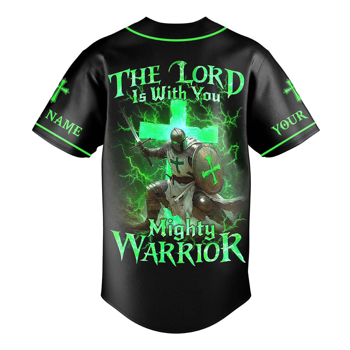 The Lord Is With You Mighty Warrior Custom Name Baseball Jersey