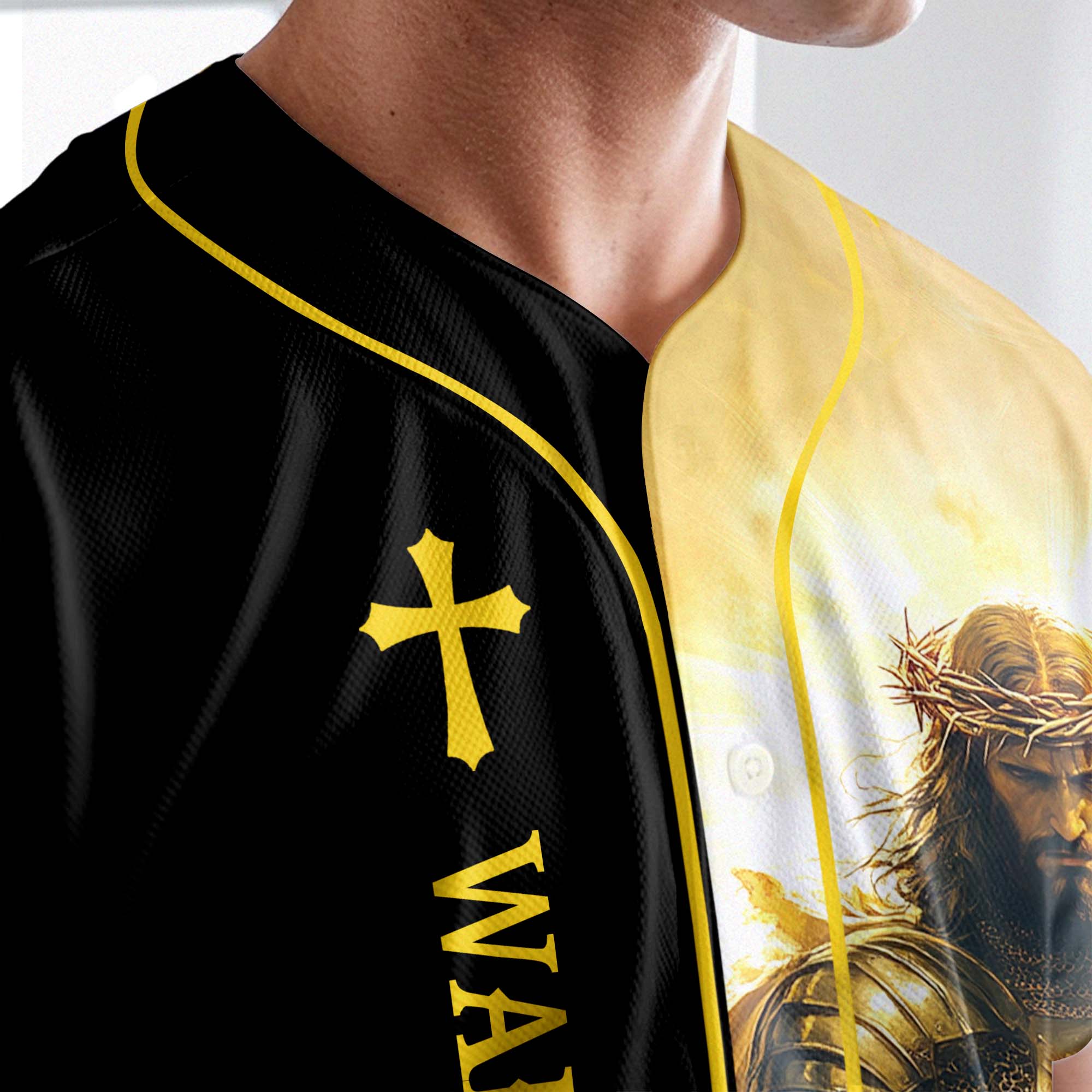 The Lord Is With You Mighty Warrior Custom Name Baseball Jersey