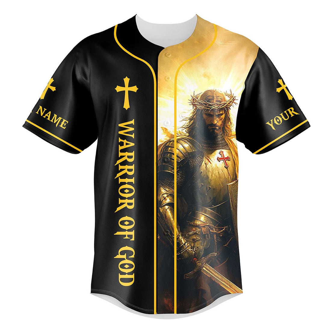 The Lord Is With You Mighty Warrior Custom Name Baseball Jersey