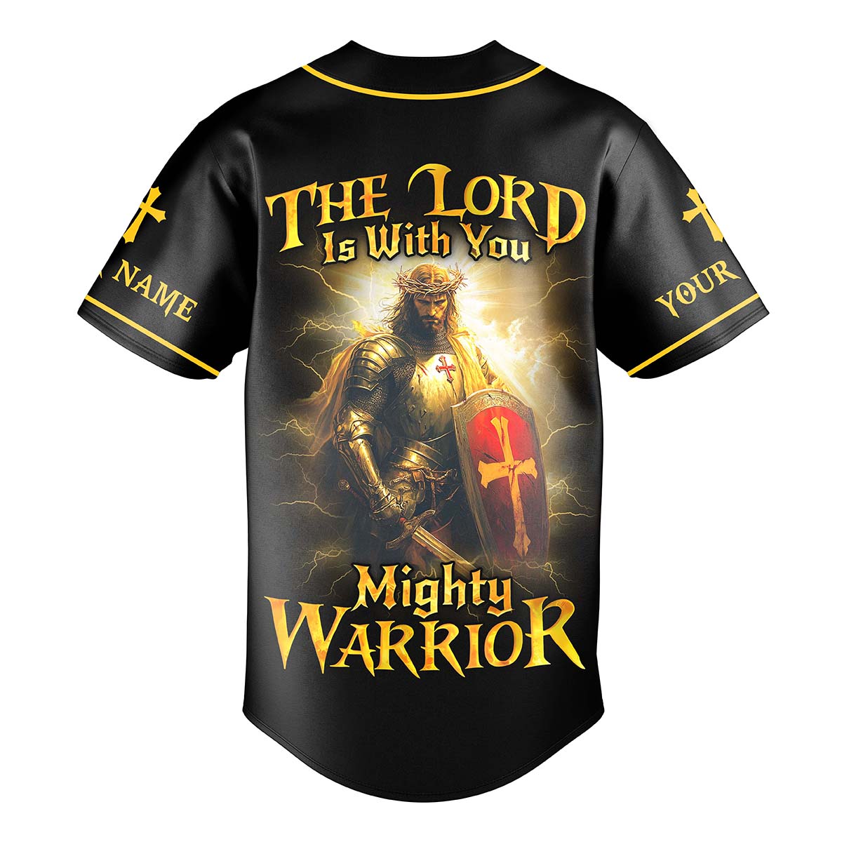 The Lord Is With You Mighty Warrior Custom Name Baseball Jersey