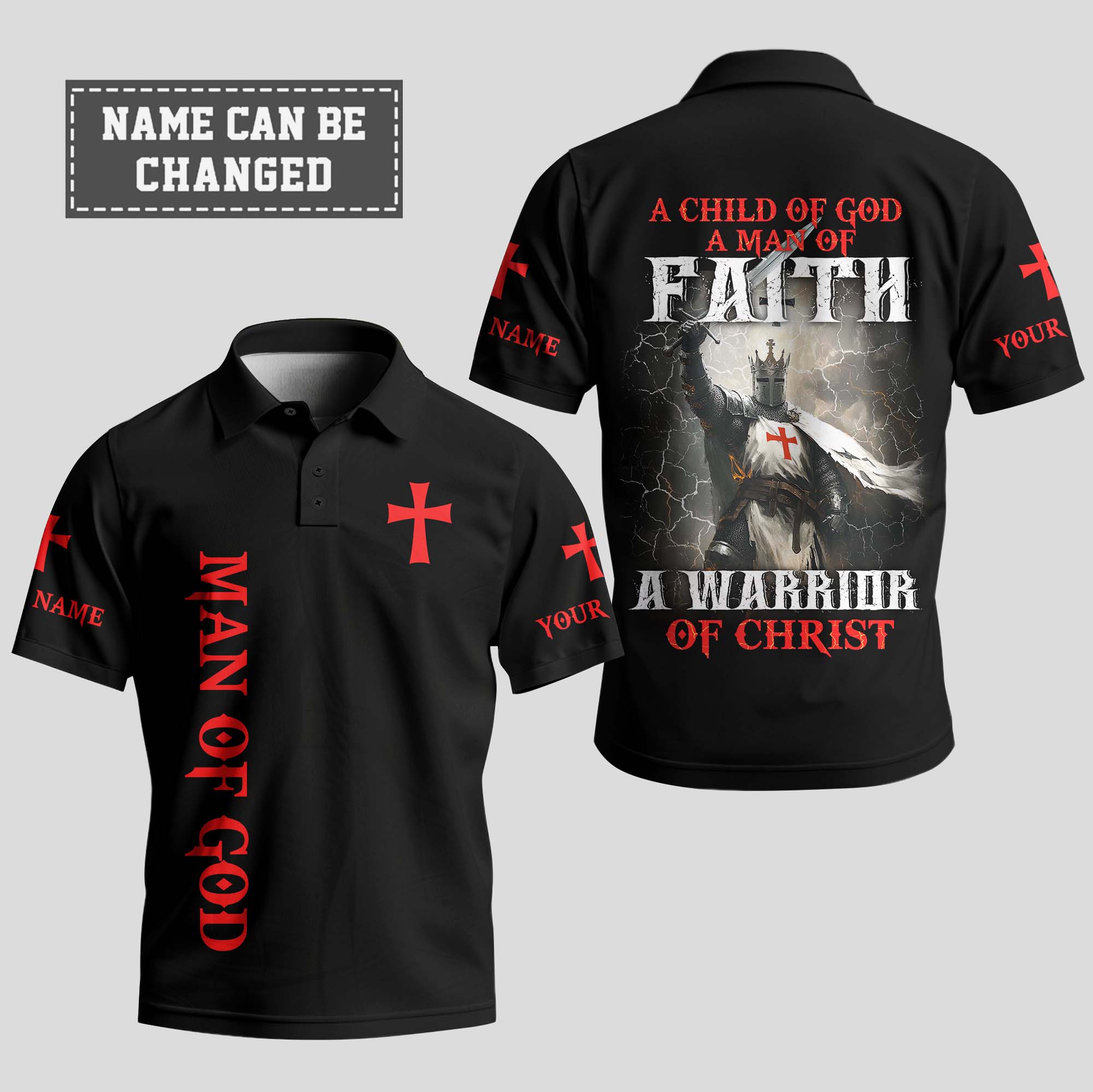 A Warrior Of Christ Polo Shirt