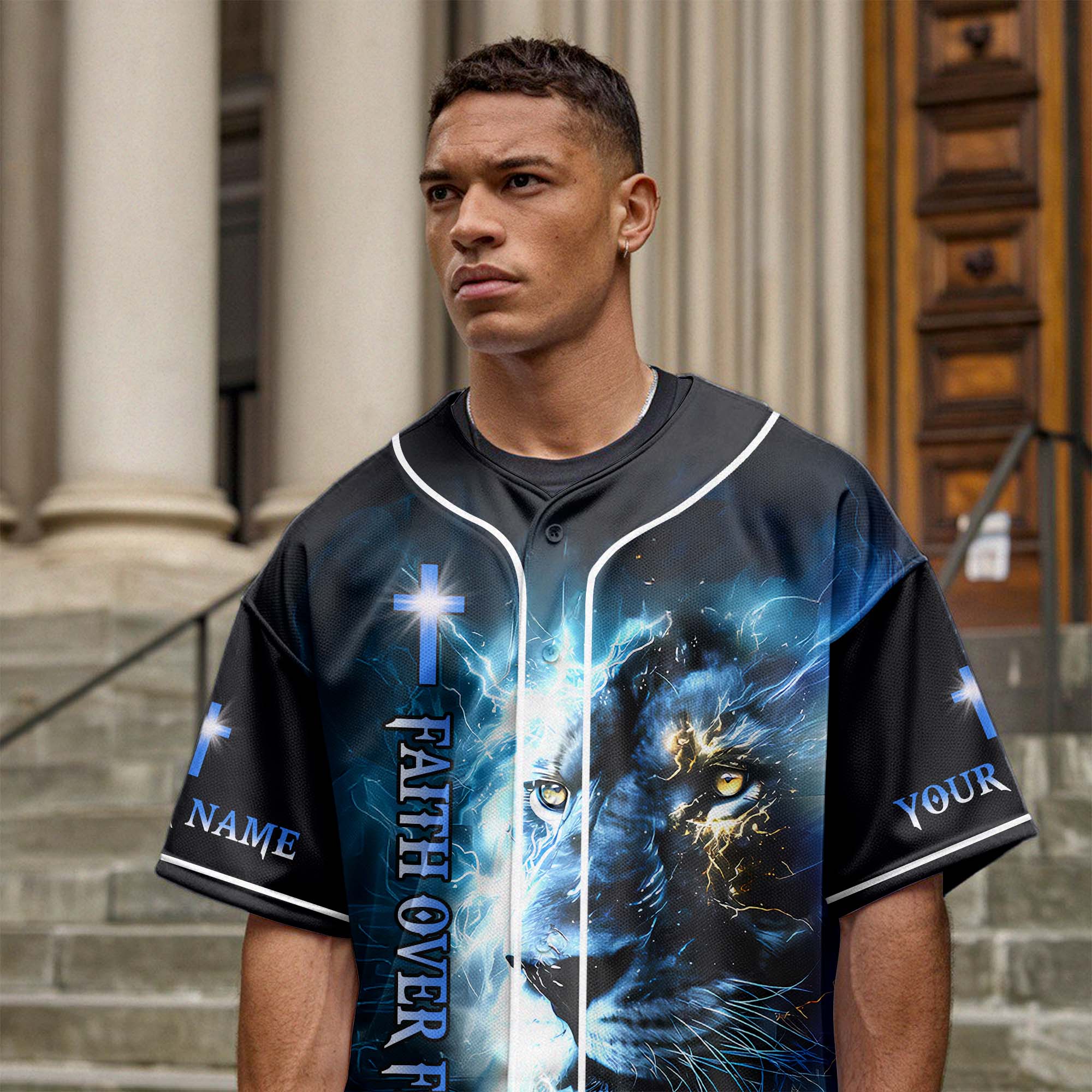 The Power Of God Custom Name Baseball Jersey