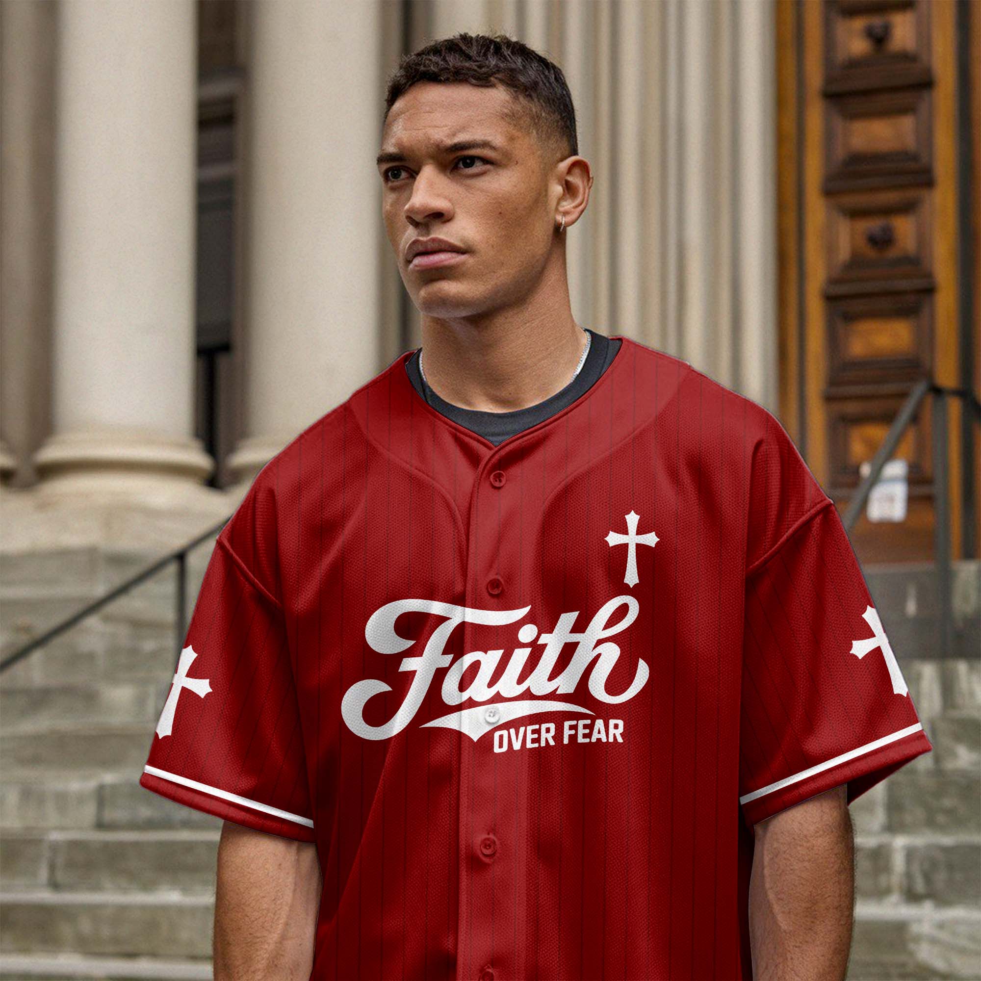 Faith Over Fear Baseball Jersey