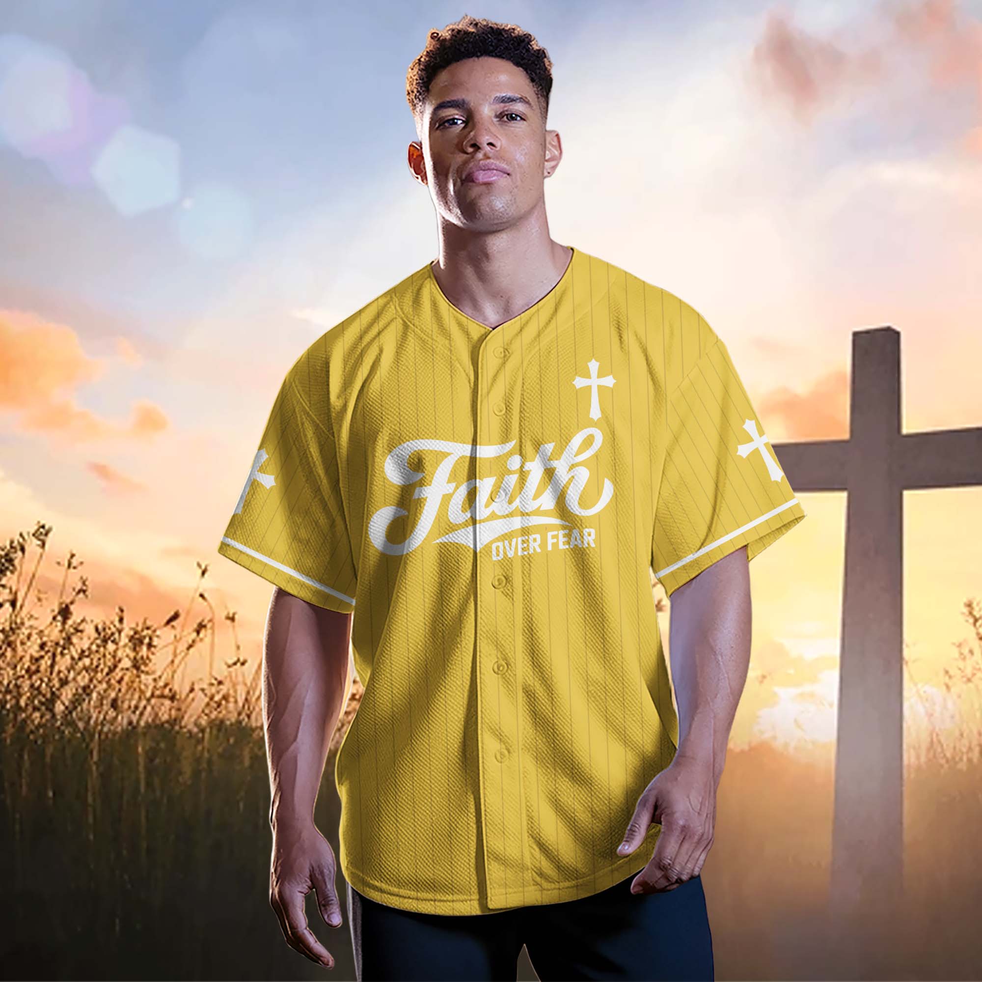 Faith Over Fear Baseball Jersey