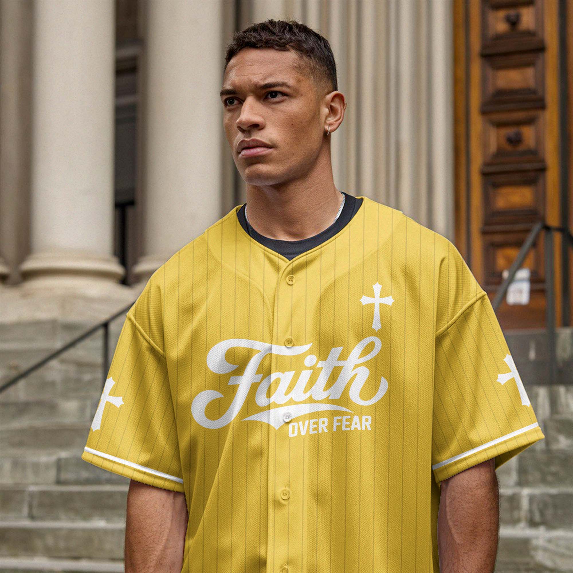 Faith Over Fear Baseball Jersey