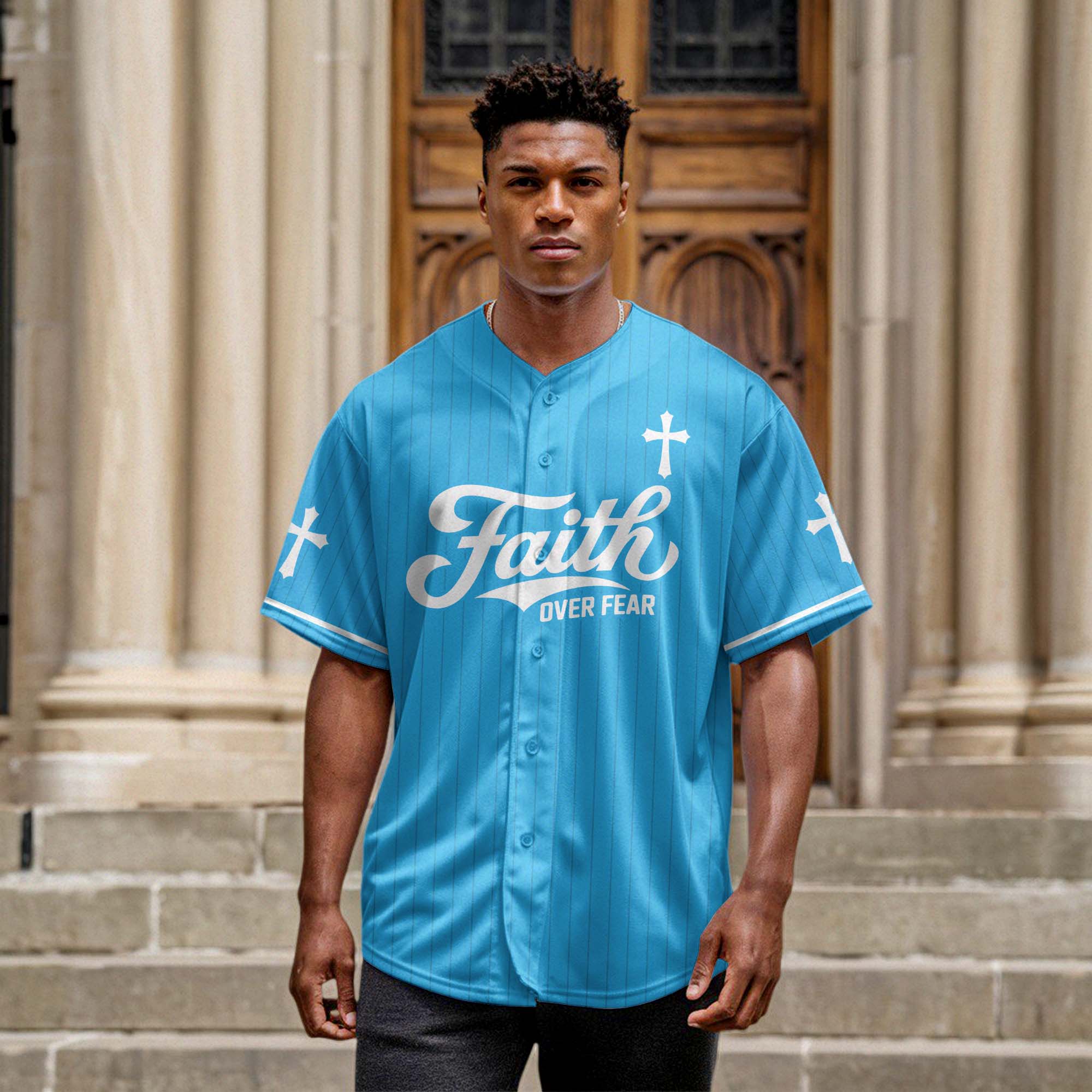 Faith Over Fear Baseball Jersey