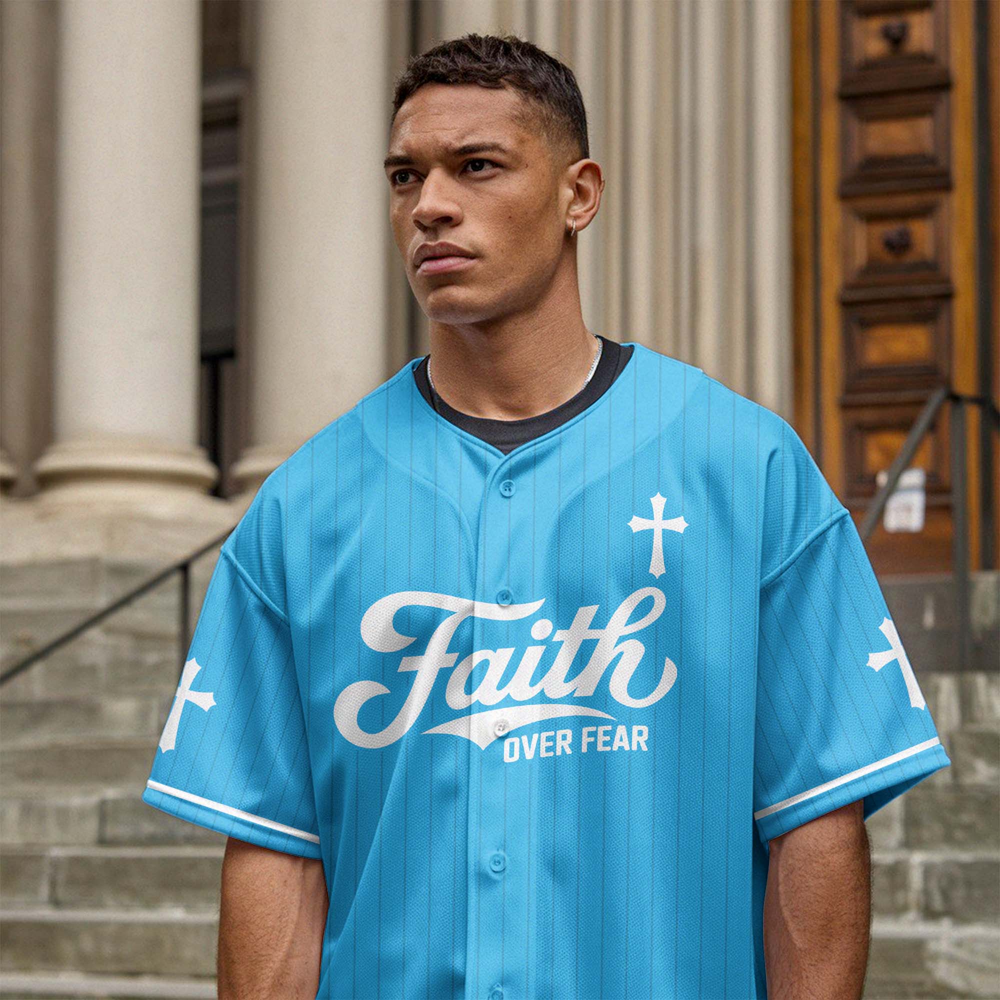 Faith Over Fear Baseball Jersey