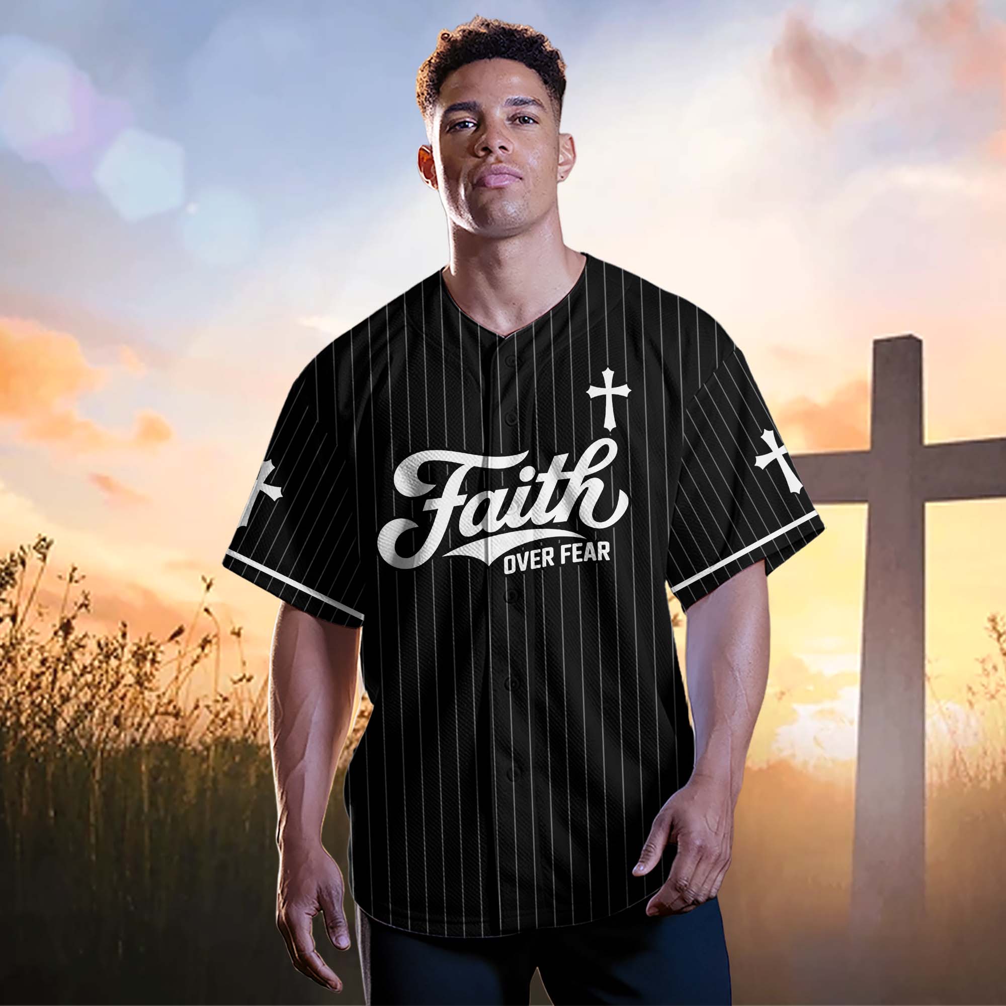 Faith Over Fear Baseball Jersey