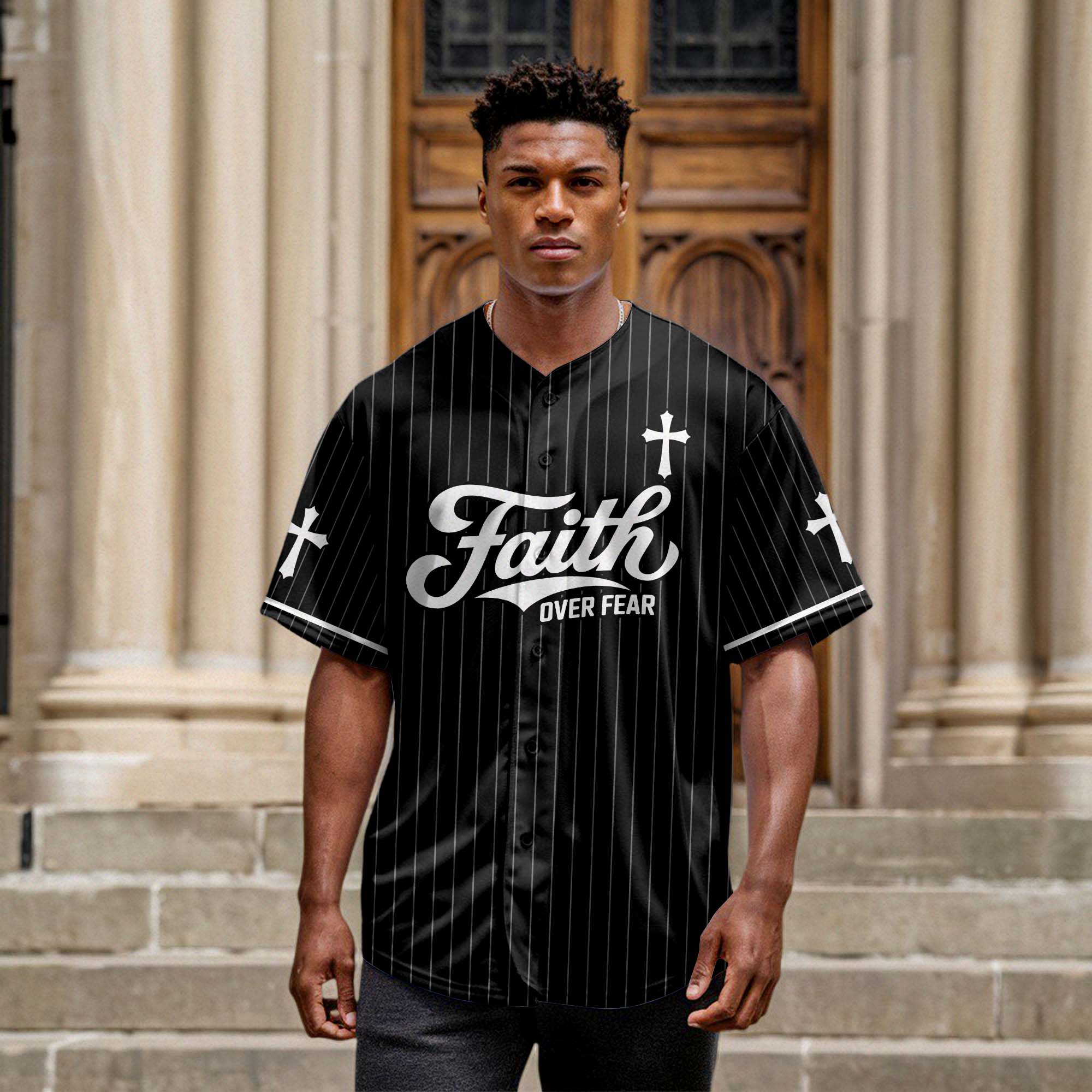 Faith Over Fear Baseball Jersey