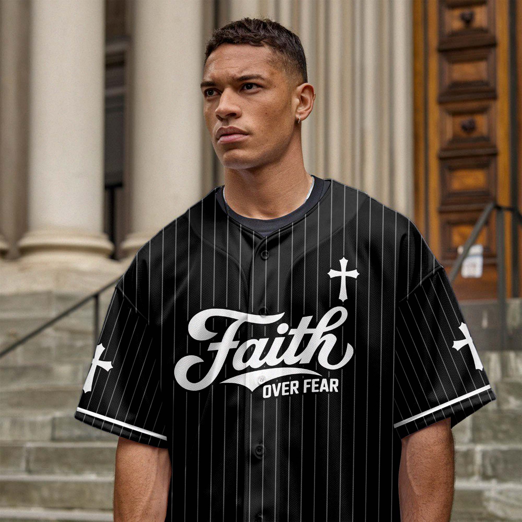 Faith Over Fear Baseball Jersey
