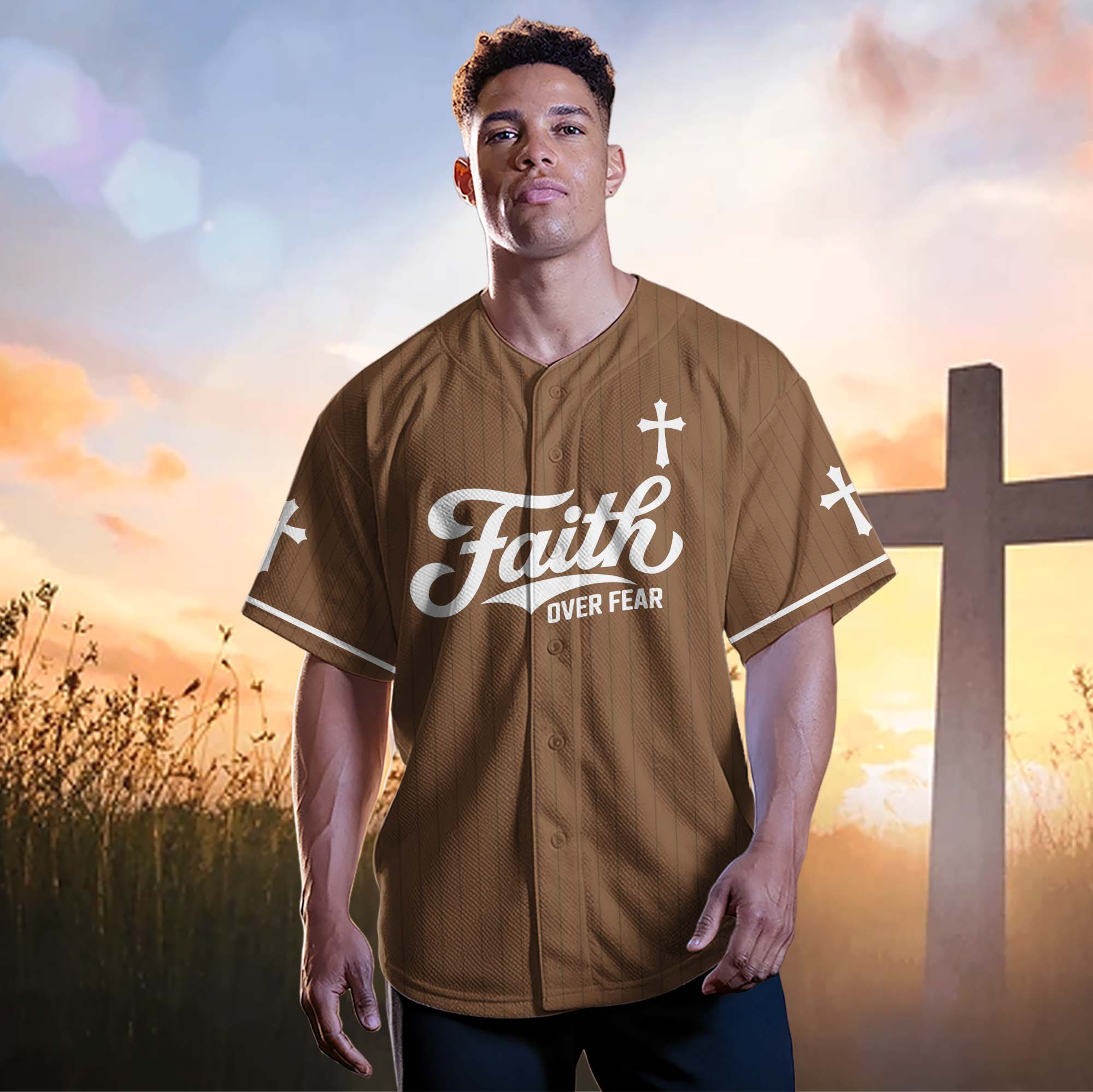 Faith Over Fear Baseball Jersey