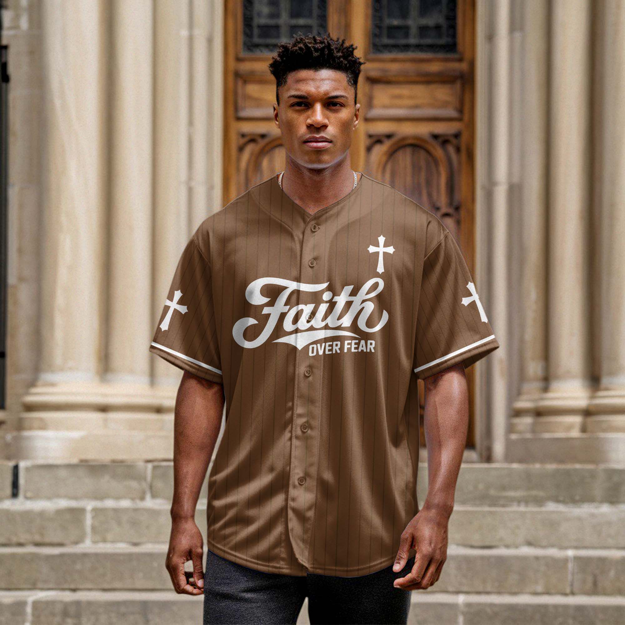 Faith Over Fear Baseball Jersey