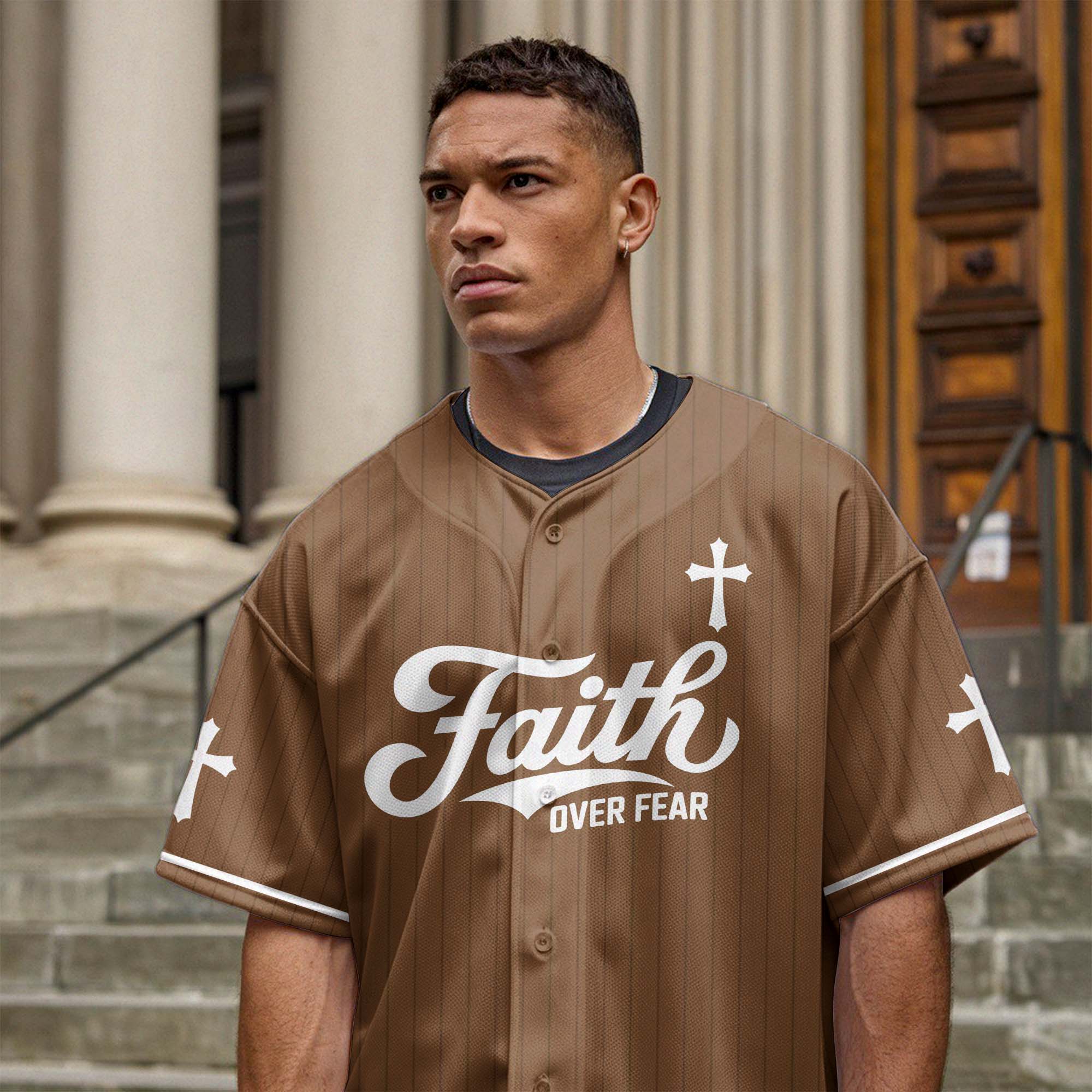 Faith Over Fear Baseball Jersey