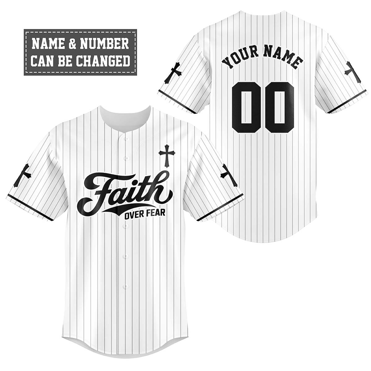 Faith Over Fear Baseball Jersey