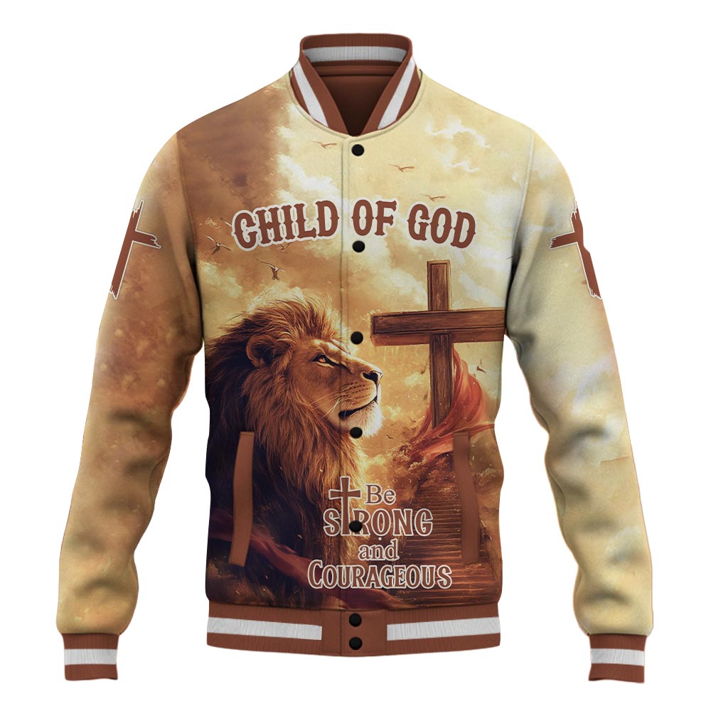 Be Strong and Courageous Baseball Jacket
