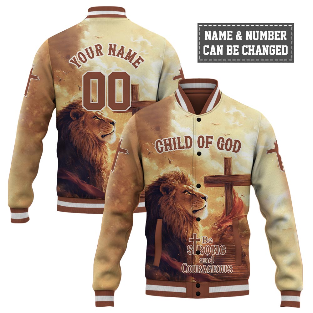 Be Strong and Courageous Baseball Jacket
