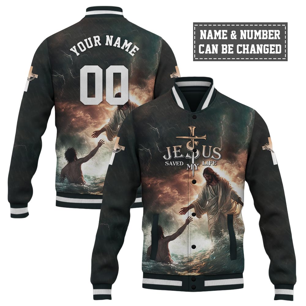Jesus Save My Life Baseball Jacket