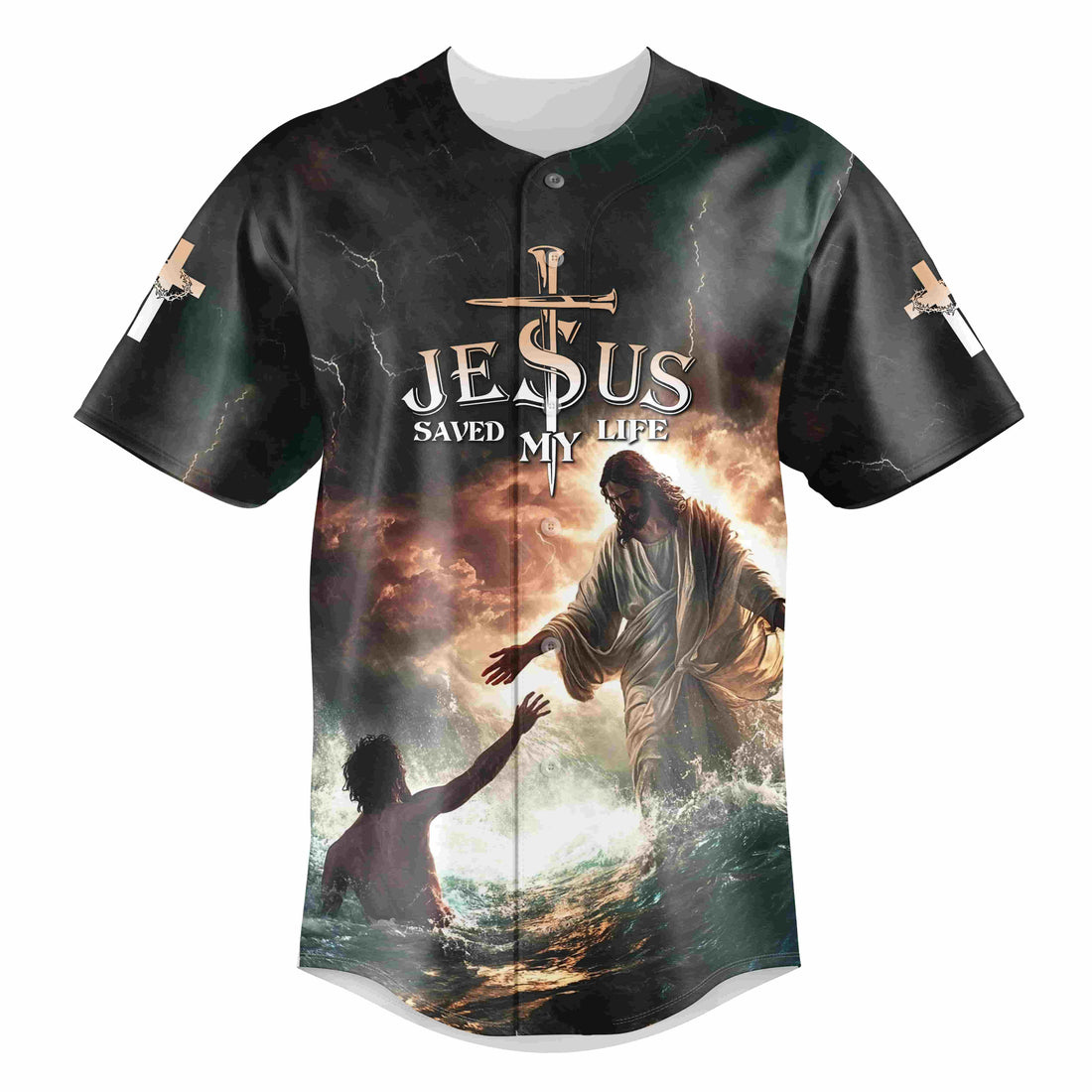 Jesus Save My Life Baseball Jersey