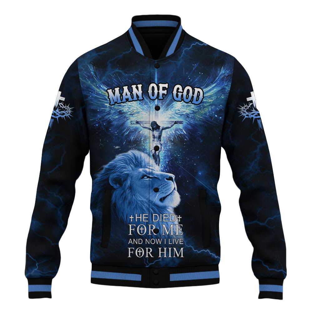 He Die For Me And Now I Live For Him Baseball Jacket