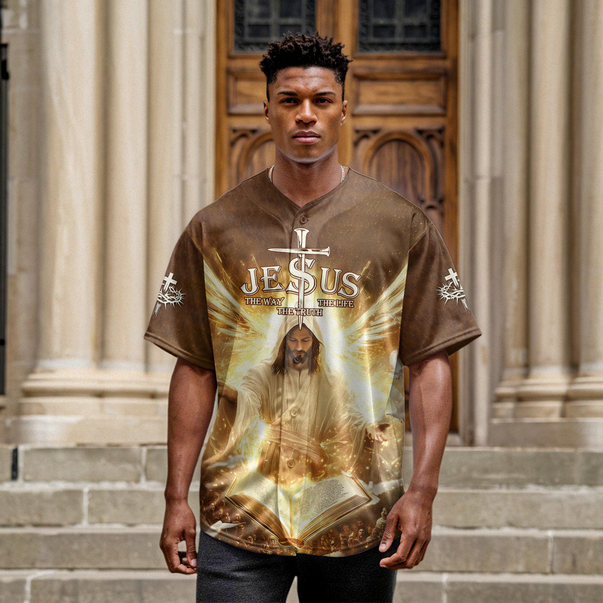 Jesus The Way, The Truth, The Life Baseball Jersey