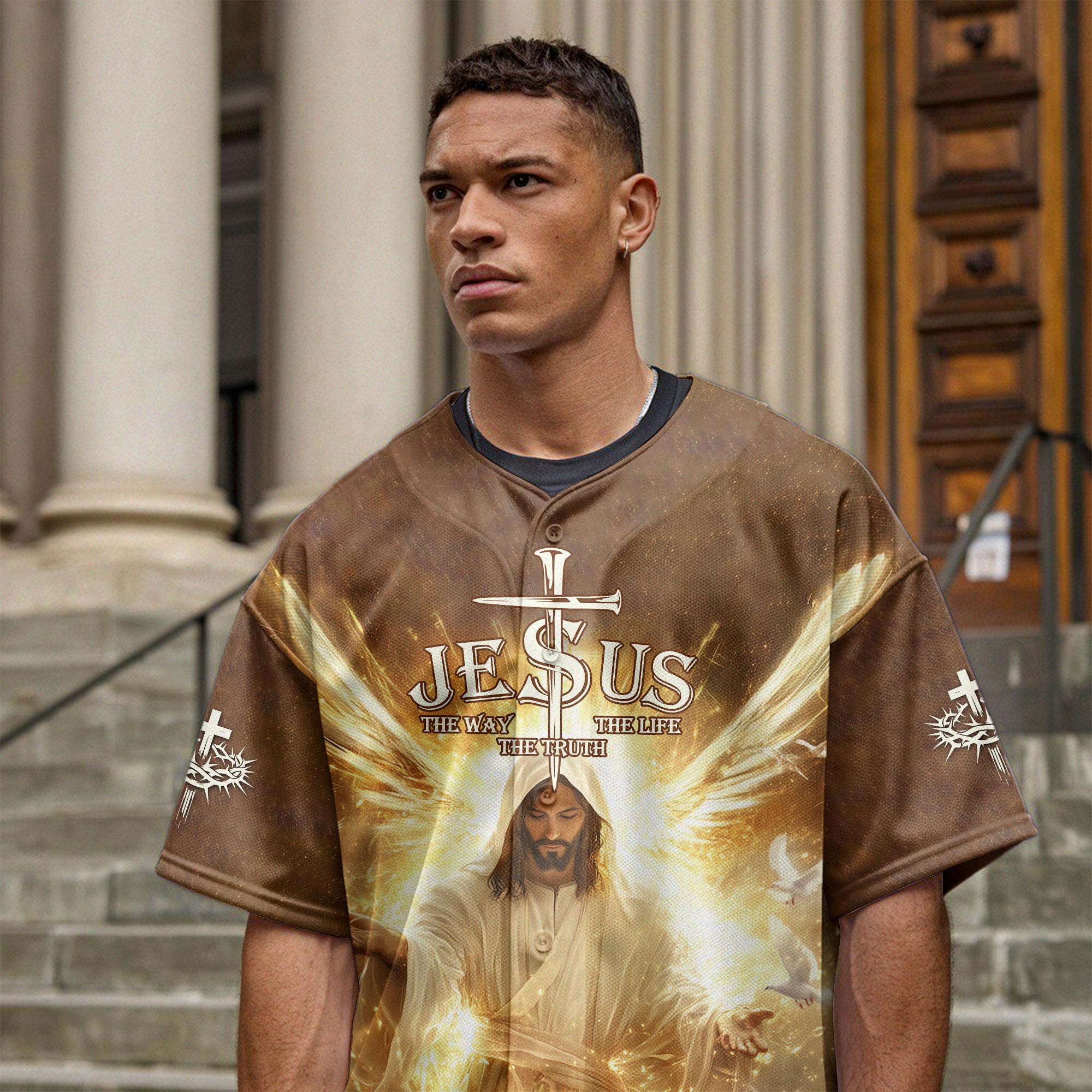 Jesus The Way, The Truth, The Life Baseball Jersey