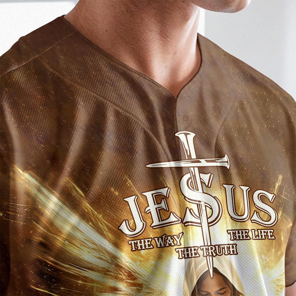 Jesus The Way, The Truth, The Life Custom Name Baseball Jersey